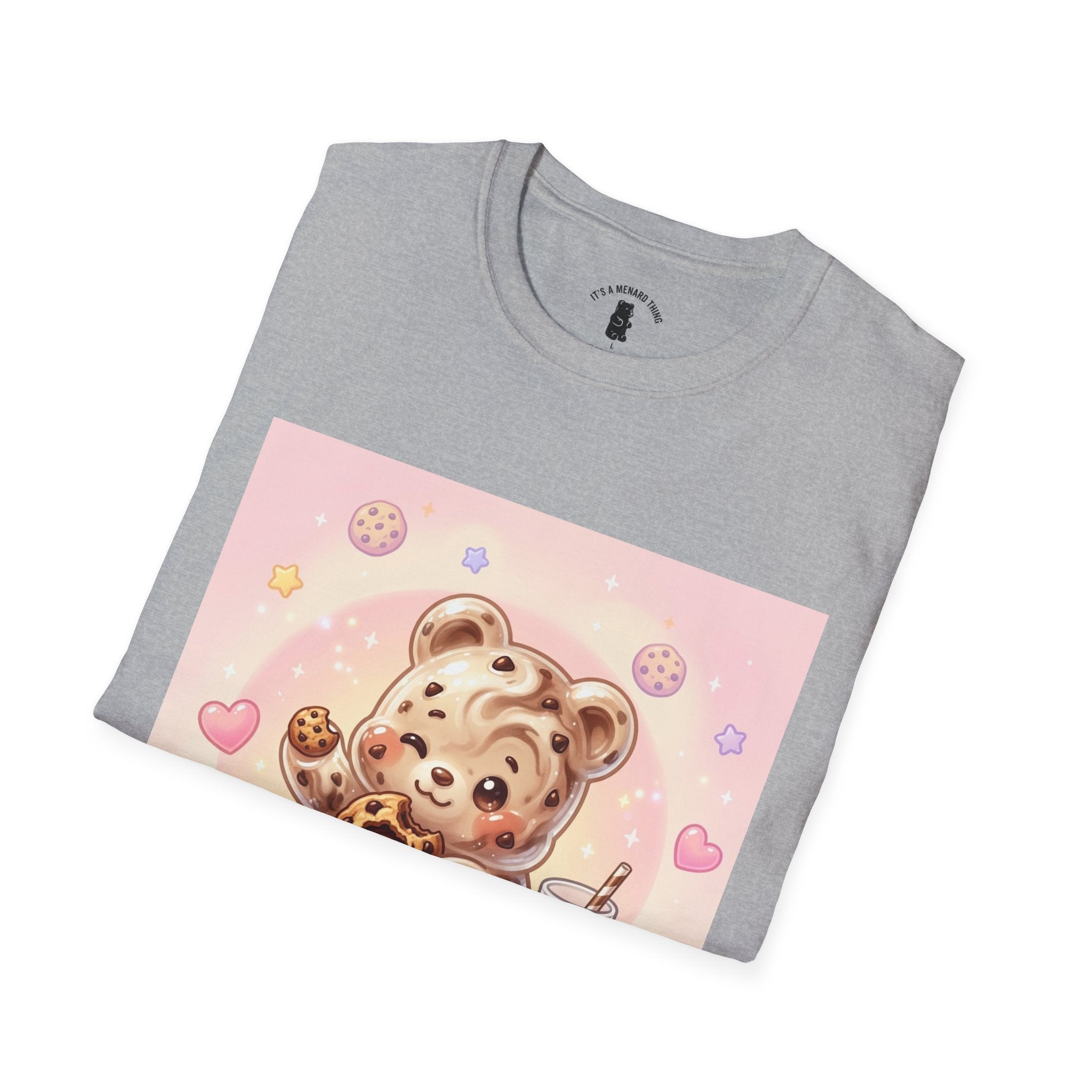 Cookies and Milk, Fudge Gooey Gummy Bear — Kawaii Graphic T-Shirt