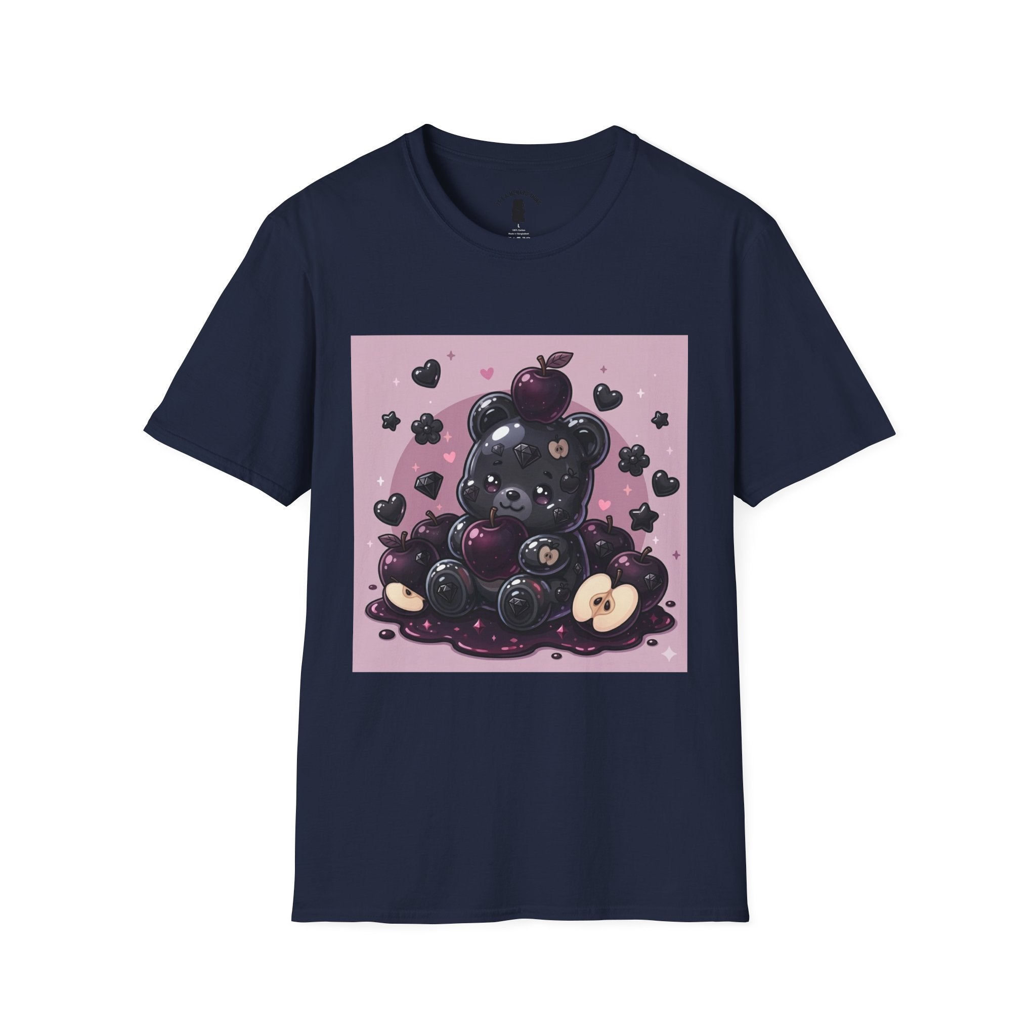 Black Diamond Special Exotic Apple Oozy Bear Friend — Cute Fruit Bear Graphic Tee