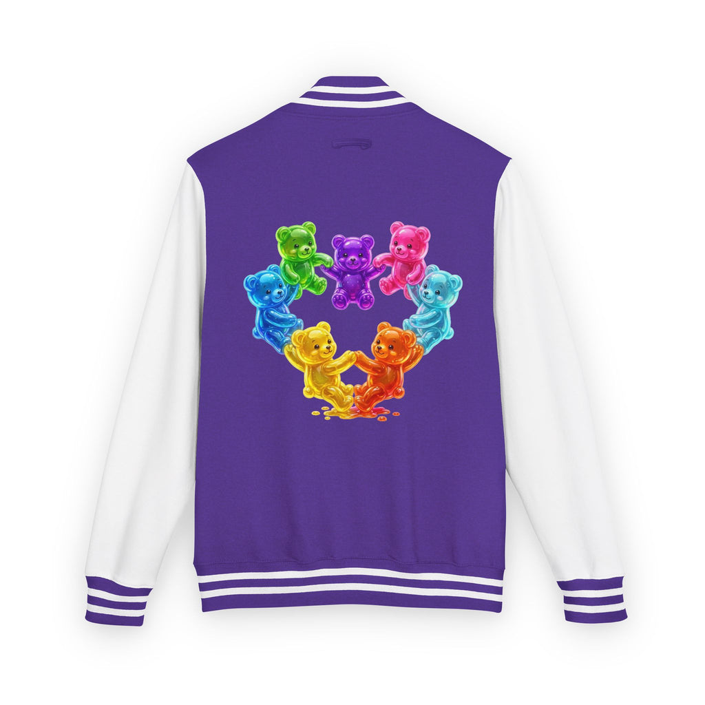 Rainbow Oozy Gummy Bear Heart Special Addition- Lettermen Graphic Jacket