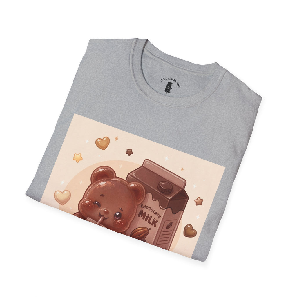 Cute Kawaii Gooey Gummy Milk Chocolate Milk Bear Cartoon Graphic T-Shirt