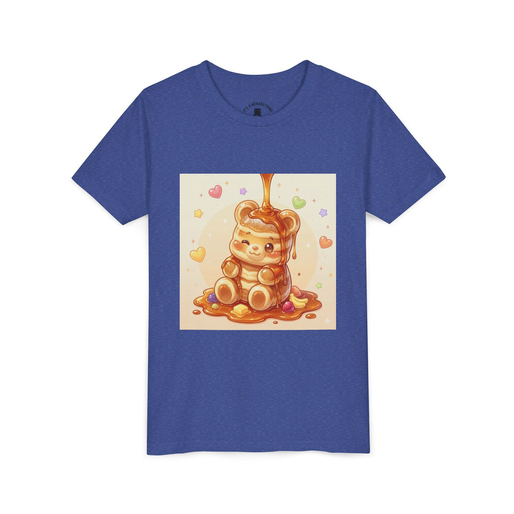 Fluffy Thick Gooey Gummy Pancake Bear Youth T-Shirt