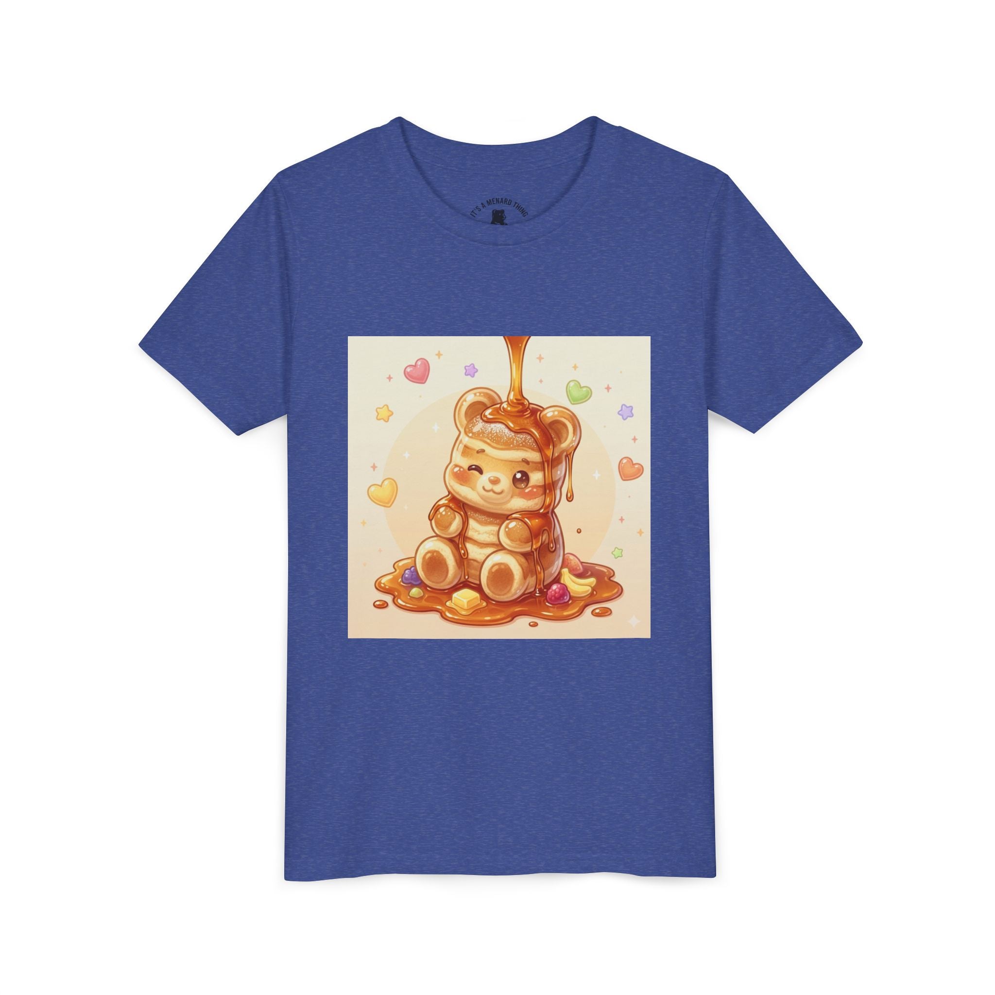 Fluffy Thick Gooey Gummy Pancake Bear Youth T-Shirt