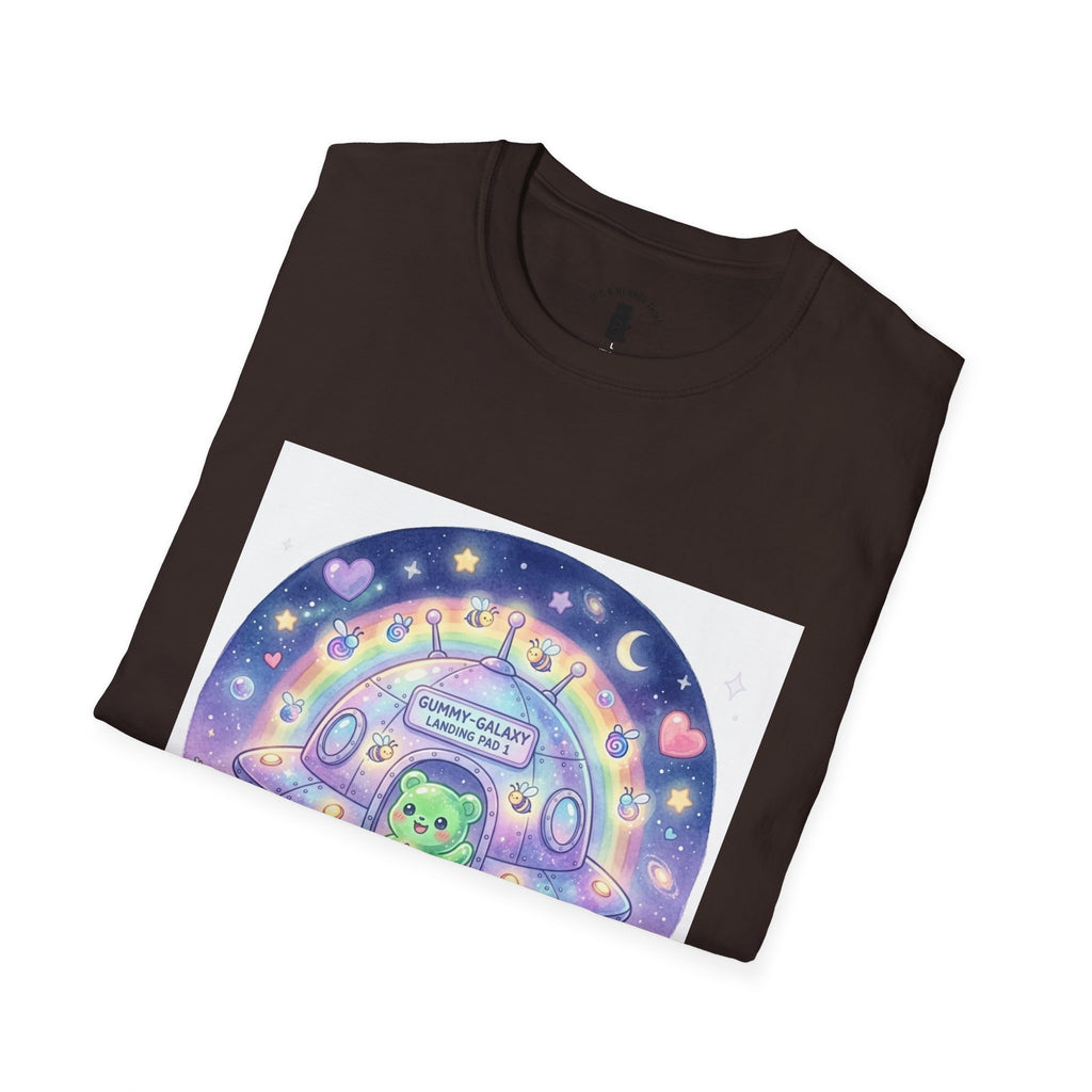 Alien Spaceship, Green Gooey Gummy Space Friend— Kawaii UFO Design