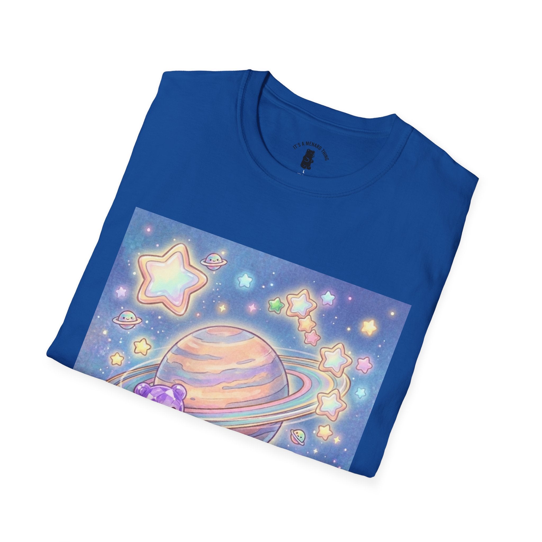 Look Upon Saturn, Purple Crystal Gooey Gummy Bear — Kawaii Graphic T-Shirt