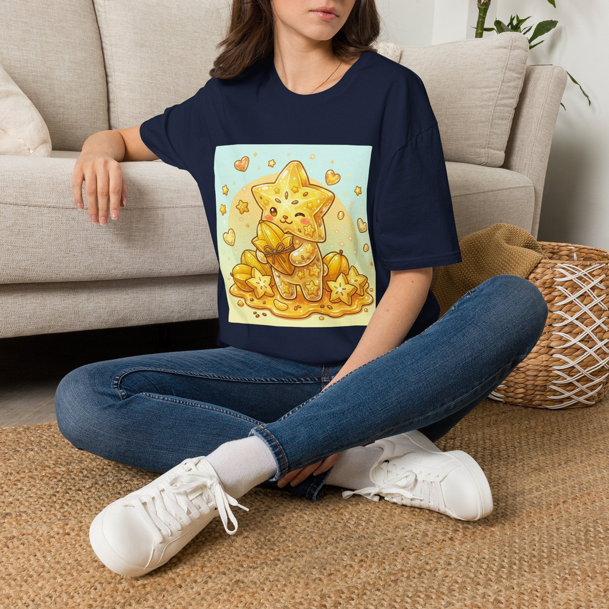 Star Fruit Special Exotic Fruit Oozy Bear Gummy Friend- Kawaii Graphic Shirt