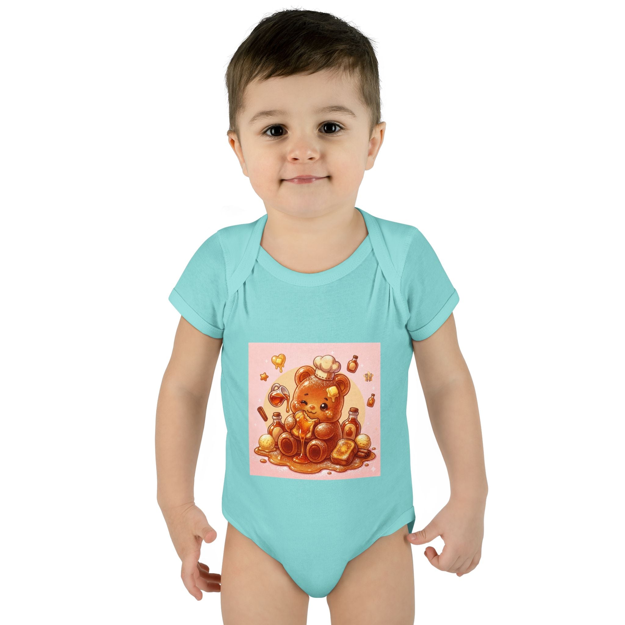 French Toast Gooey with Syrup Gummy Bear & Hearts Design