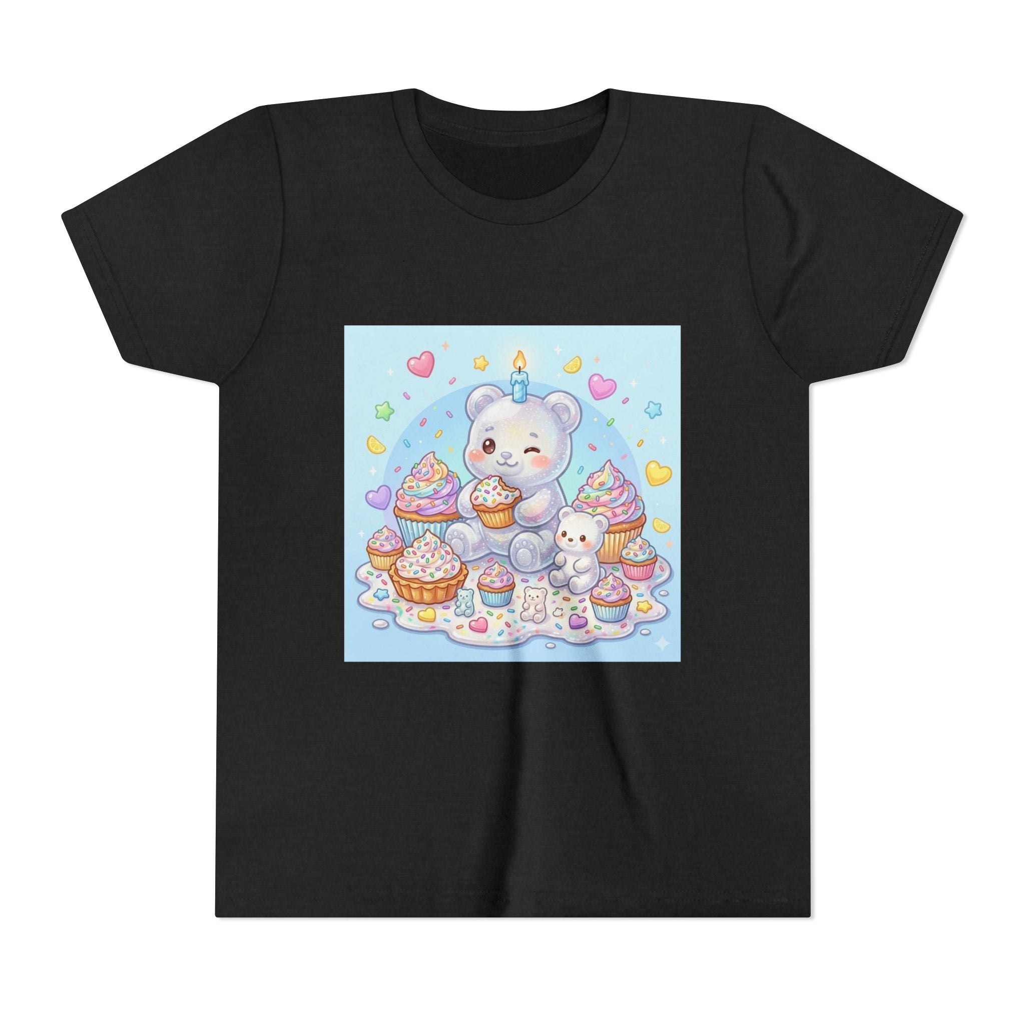 Kawaii Gooey Gummy Birthday Bears — Cute Pastel Dessert Graphic Shirt
