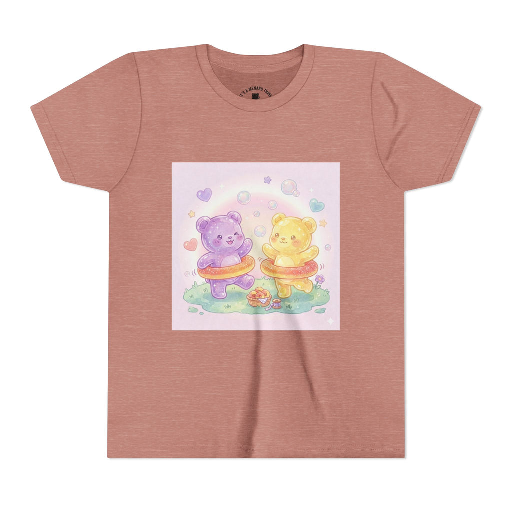 Friendship Peach ring Hula-Hoop Gooey Gummies- Graphic Kids T-Shirt