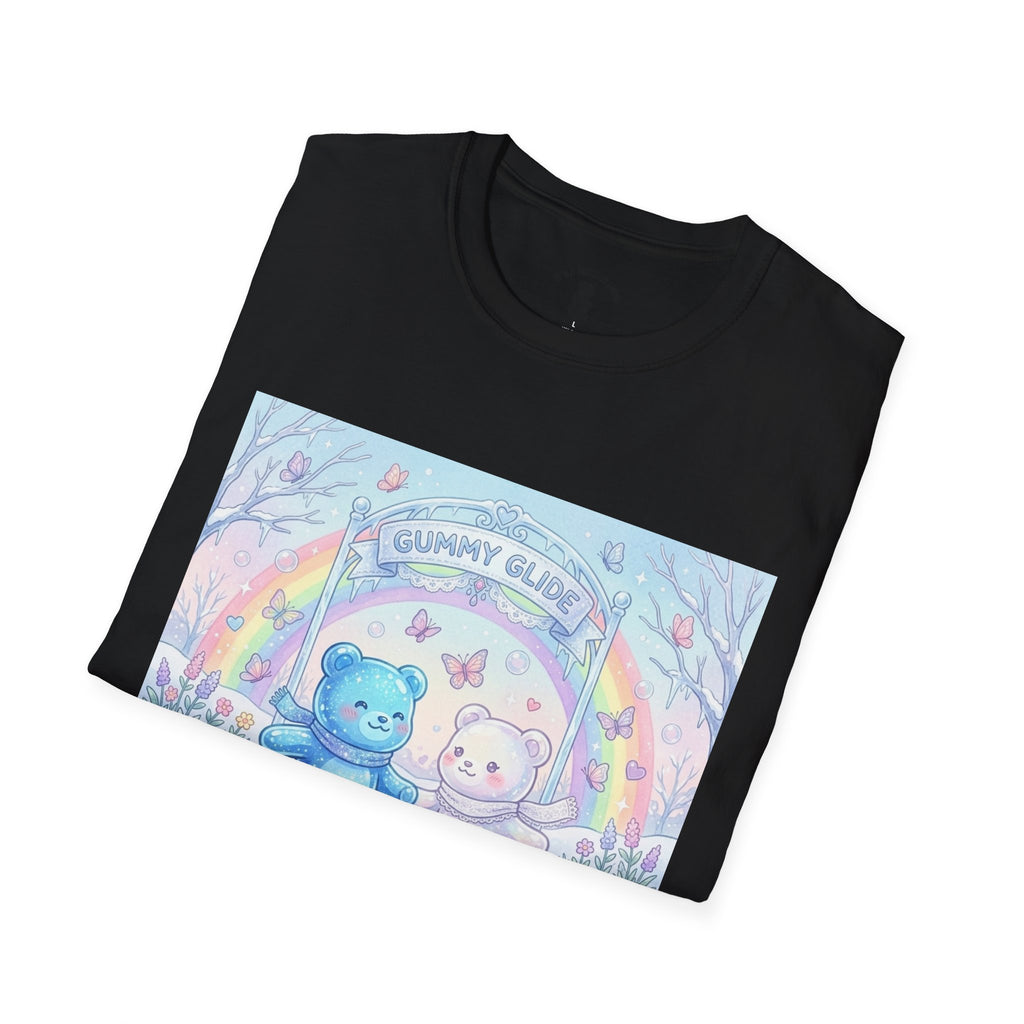 Ice Skating Romantic Adventure, Dou Gooey Gummy Bears— Kawaii Graphic T-Shirt