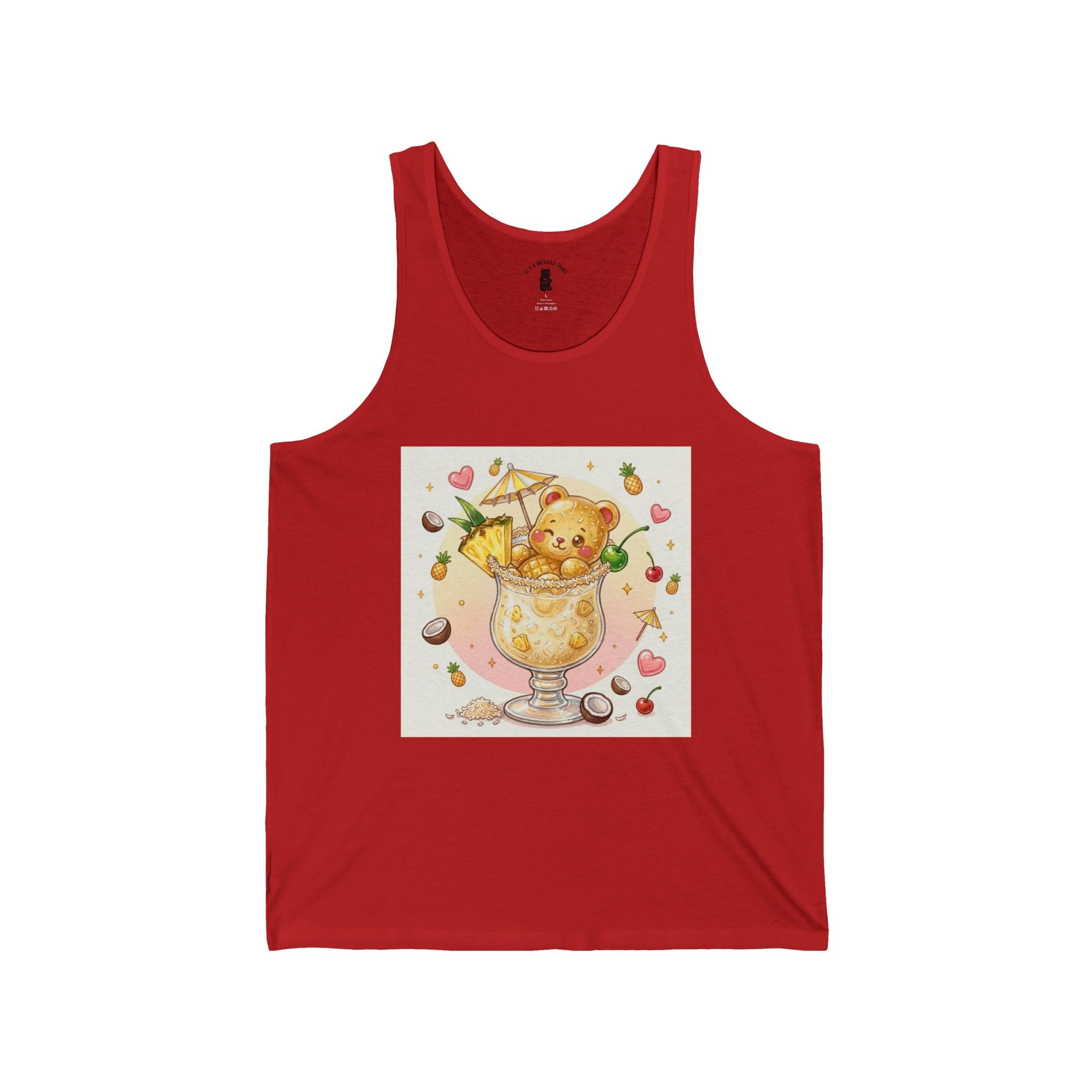 Pina Colita Special, Yellow Boozy Gooey Gummy Bear— Kawaii Graphic Tank