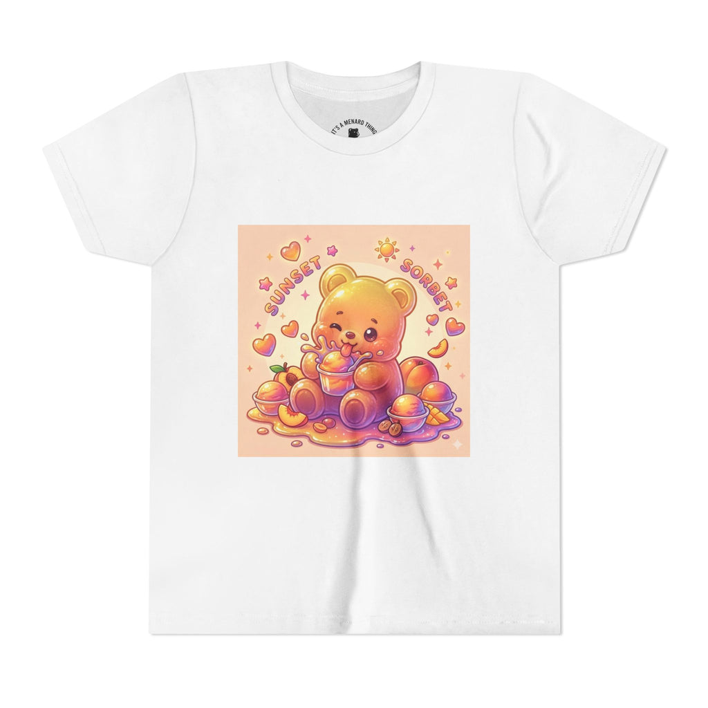 Sunny Peach Sorbet Gooey Gummy Bear Kids Graphic Shirt