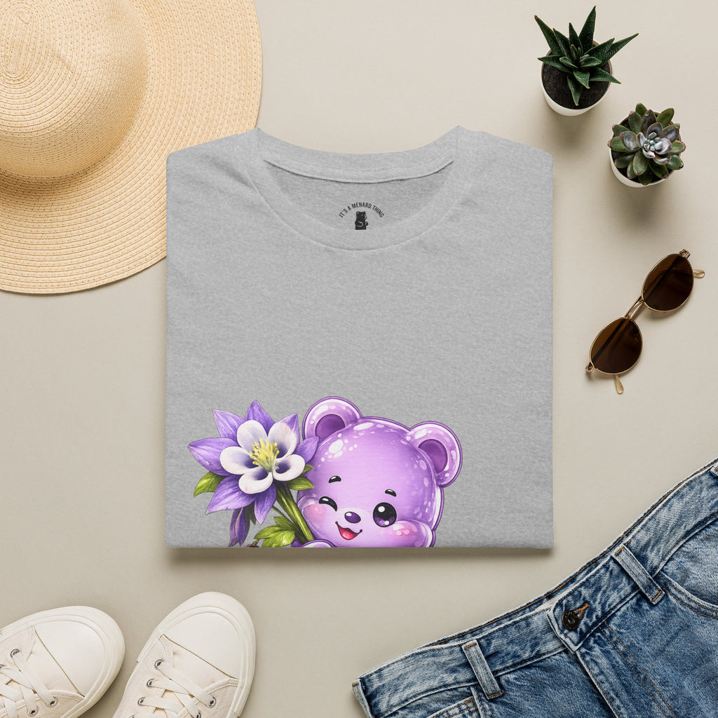 Pretty Purple Flower, Special Oozy Bear Gummy- Graphic Shirt