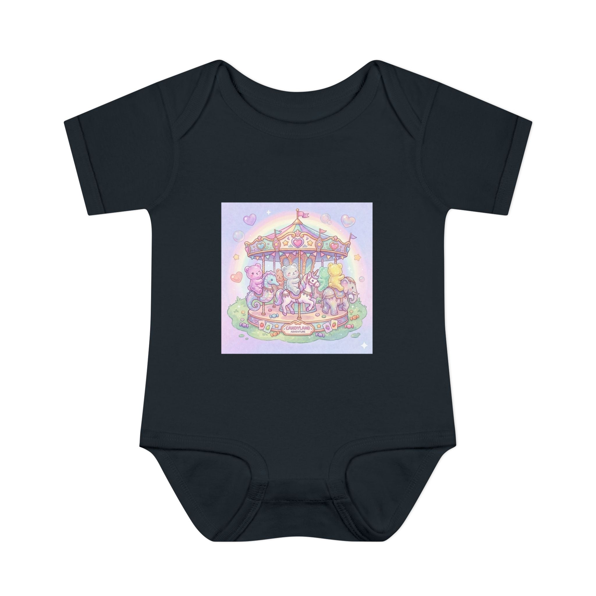 Gooey Gummies Carousel: Pastel Baby Bodysuit