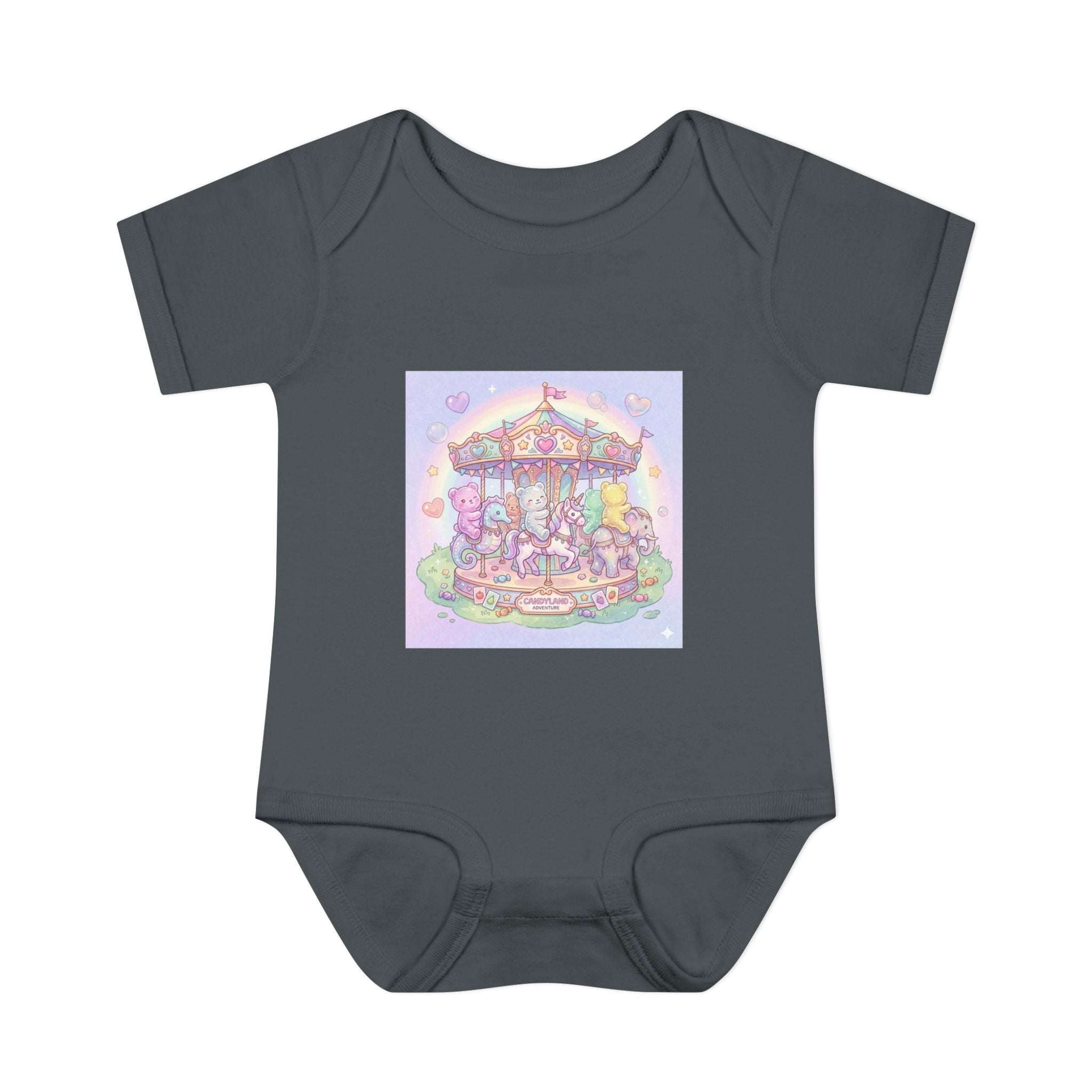 Gooey Gummies Carousel: Pastel Baby Bodysuit