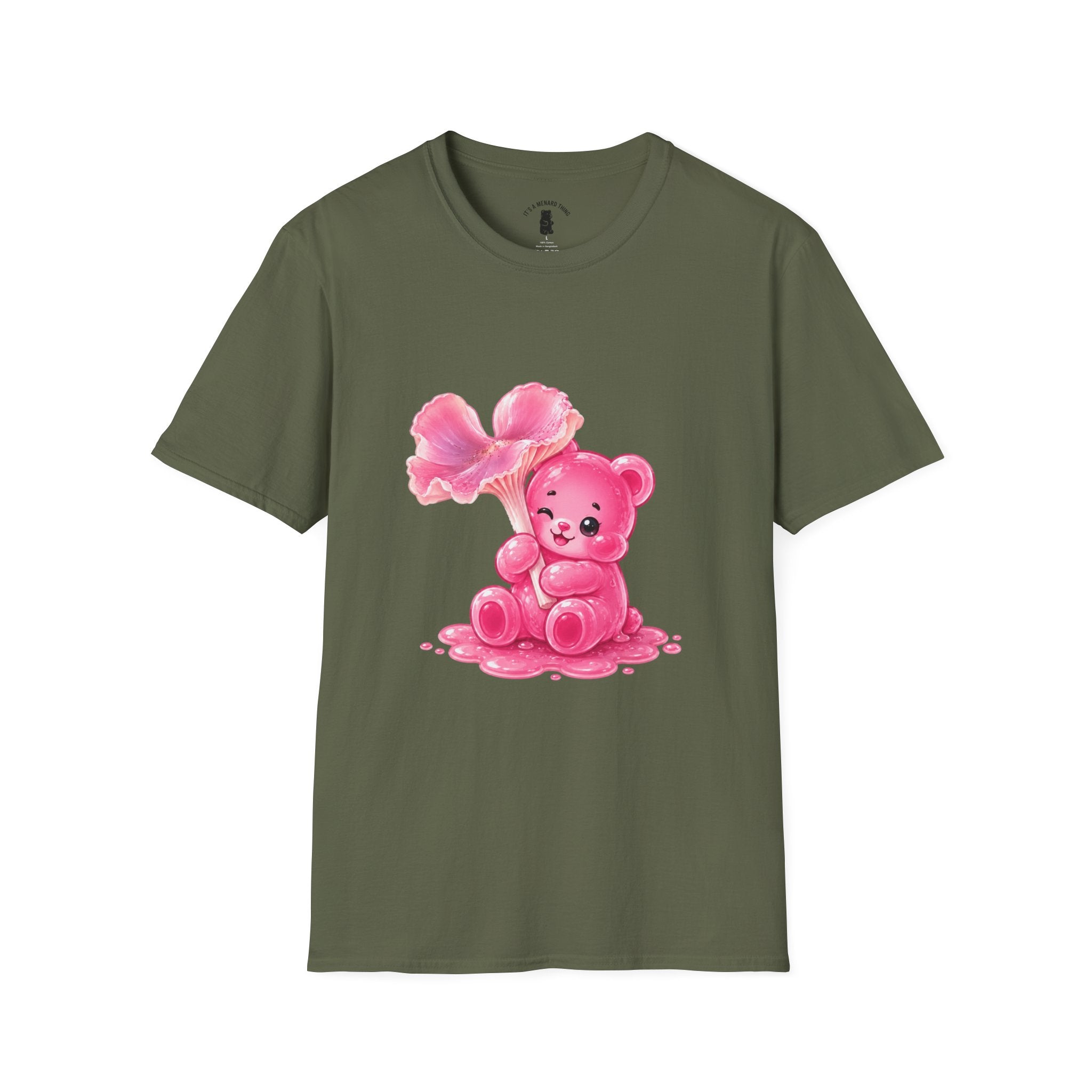 Pink Wax Cap Special Mushroom, Oozy Bear Gummy Friend- Graphic Shirt