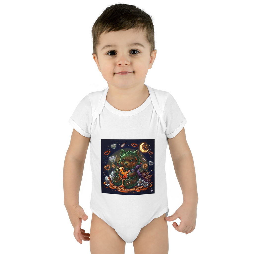 Baby Bodysuit — Cute Halloween Werewolf Gooey Bear