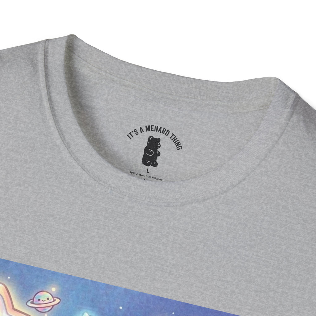Look Upon Saturn, Purple Crystal Gooey Gummy Bear — Kawaii Graphic T-Shirt
