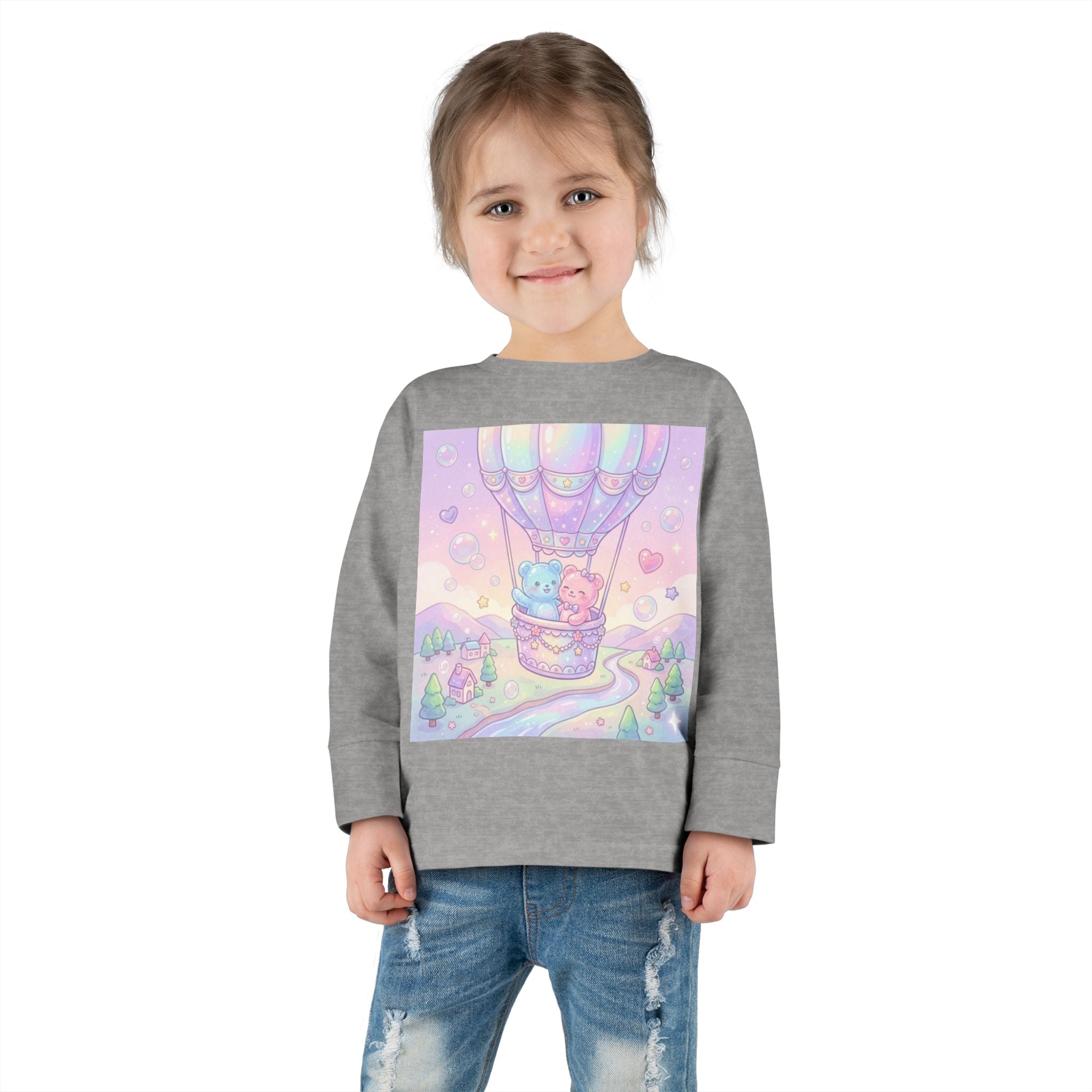 Hot Air Balloon Adventure, Oozy Bear Gummy Friends- Graphic Long Sleeve Shirt