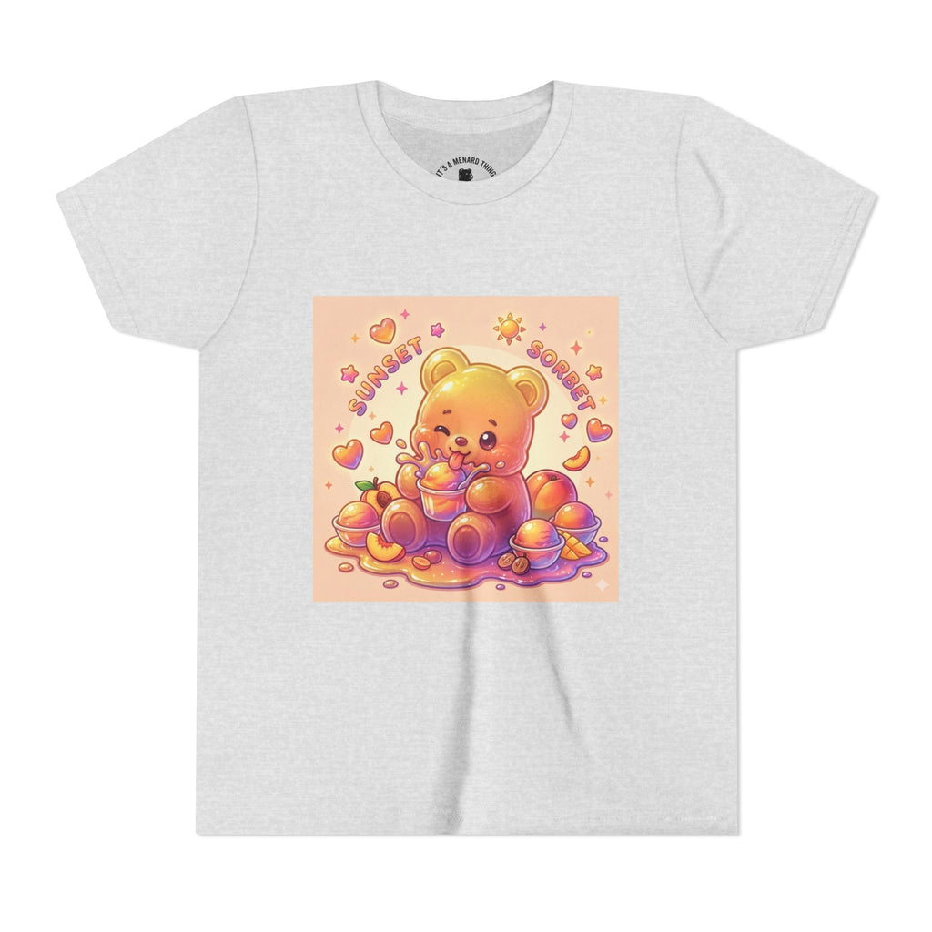 Sunny Peach Sorbet Gooey Gummy Bear Kids Graphic Shirt