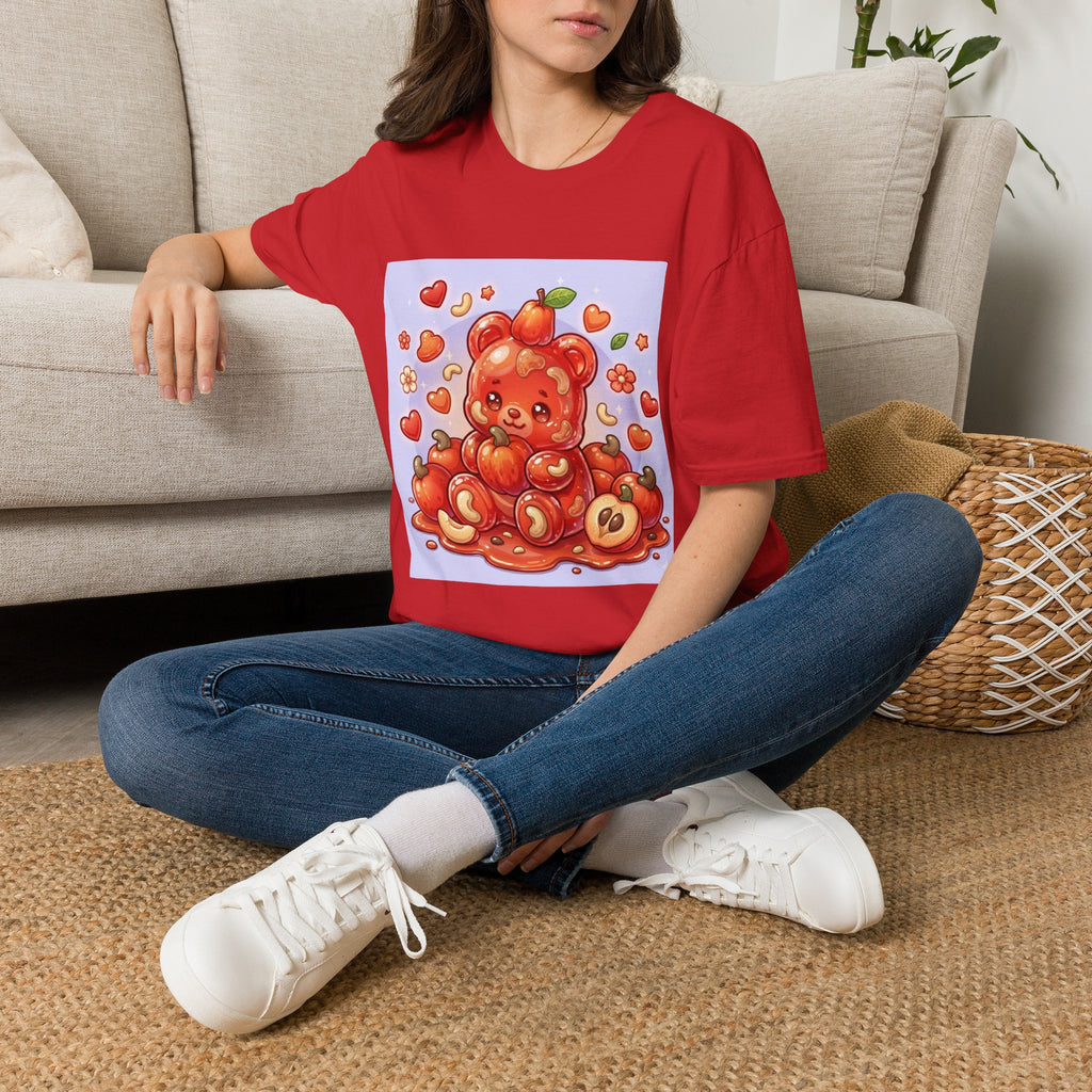 Scrumptious Cashew Apple, Oozy Gummy Bear Friend — Kawaii Graphic Shirt