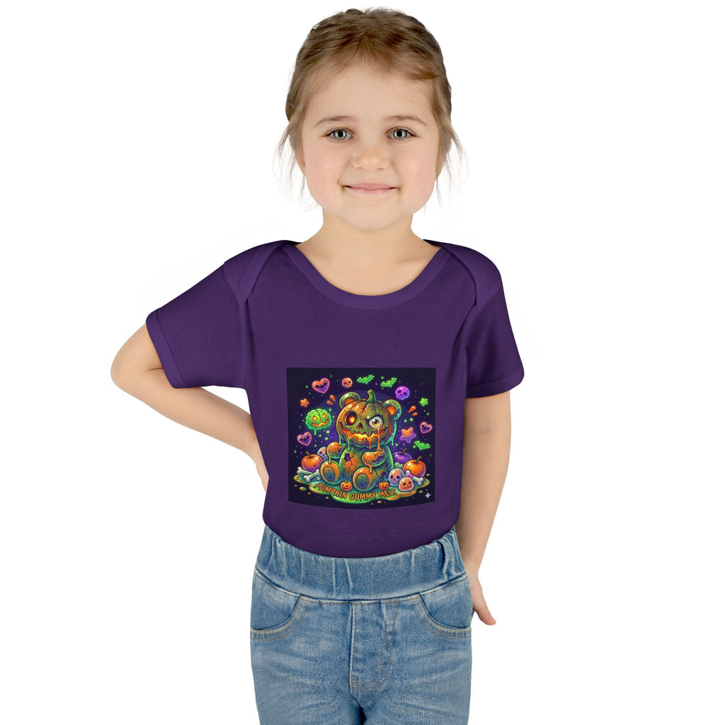 Halloween Pumpkin Head Gooey Gummy Bear - Infant Onesie
