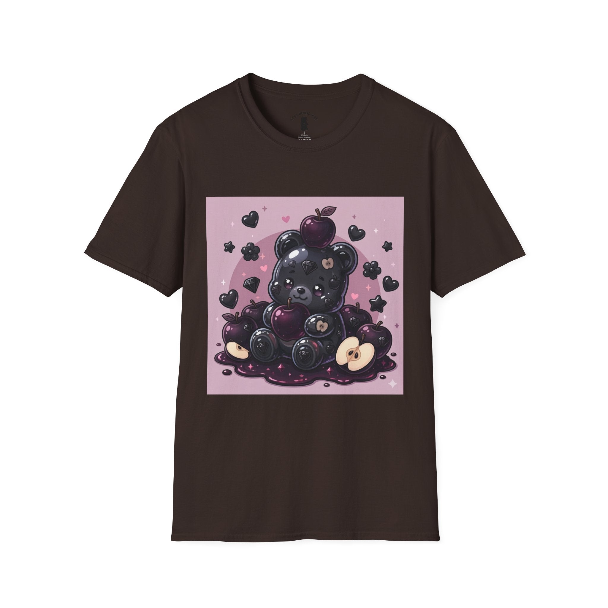 Black Diamond Special Exotic Apple Oozy Bear Friend — Cute Fruit Bear Graphic Tee