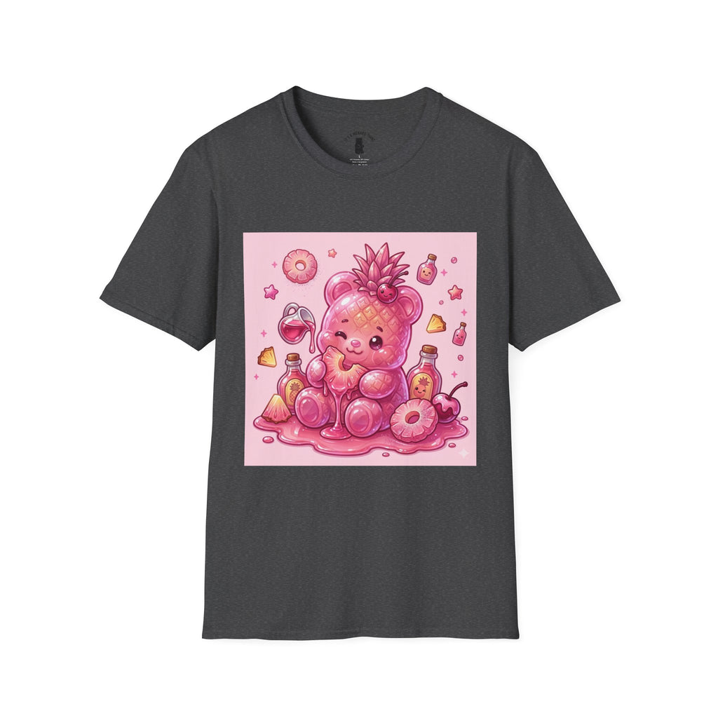 Exotic Pink Pineapple Gooey Gummy Bear — Kawaii Graphic T-Shirt
