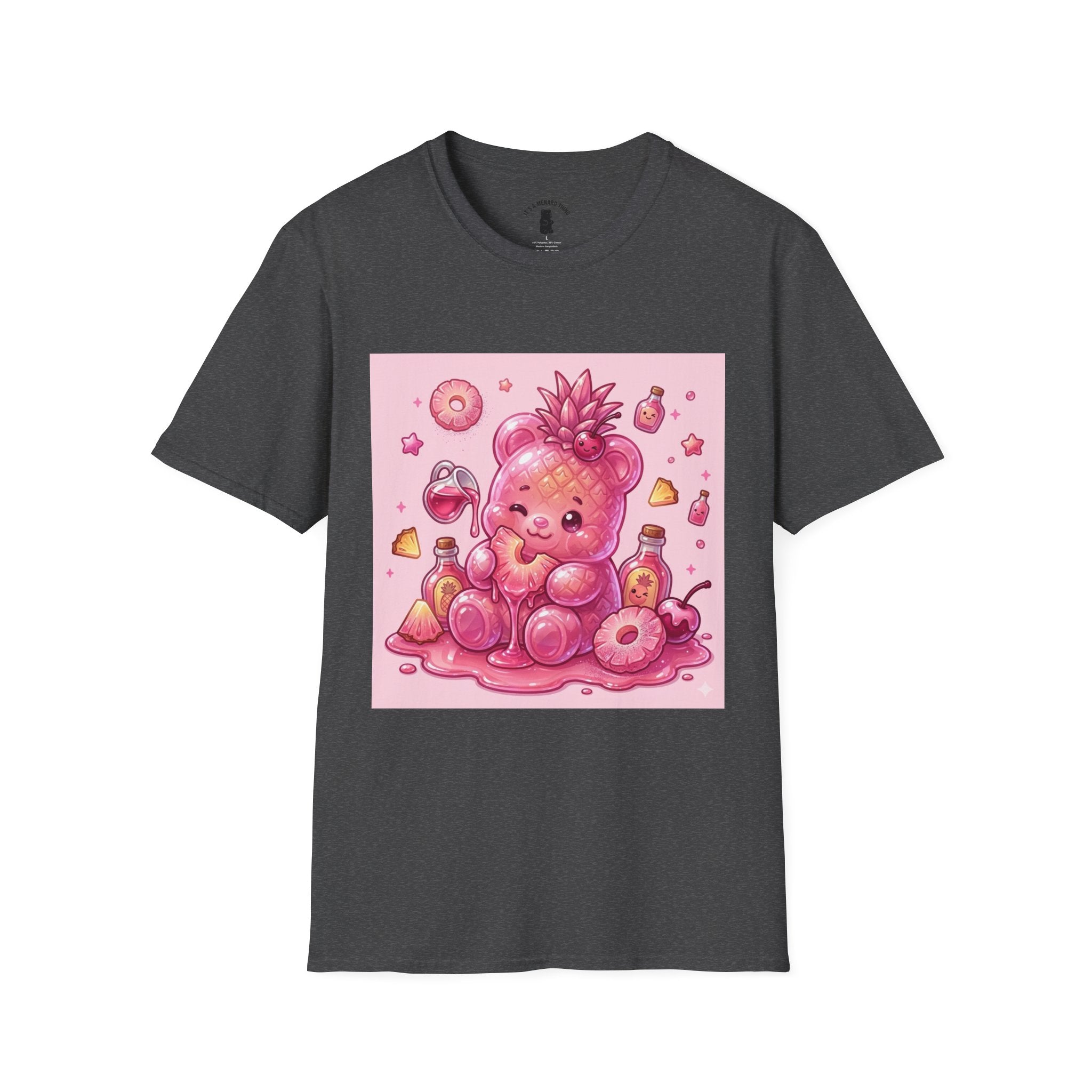 Exotic Pink Pineapple Gooey Gummy Bear — Kawaii Graphic T-Shirt