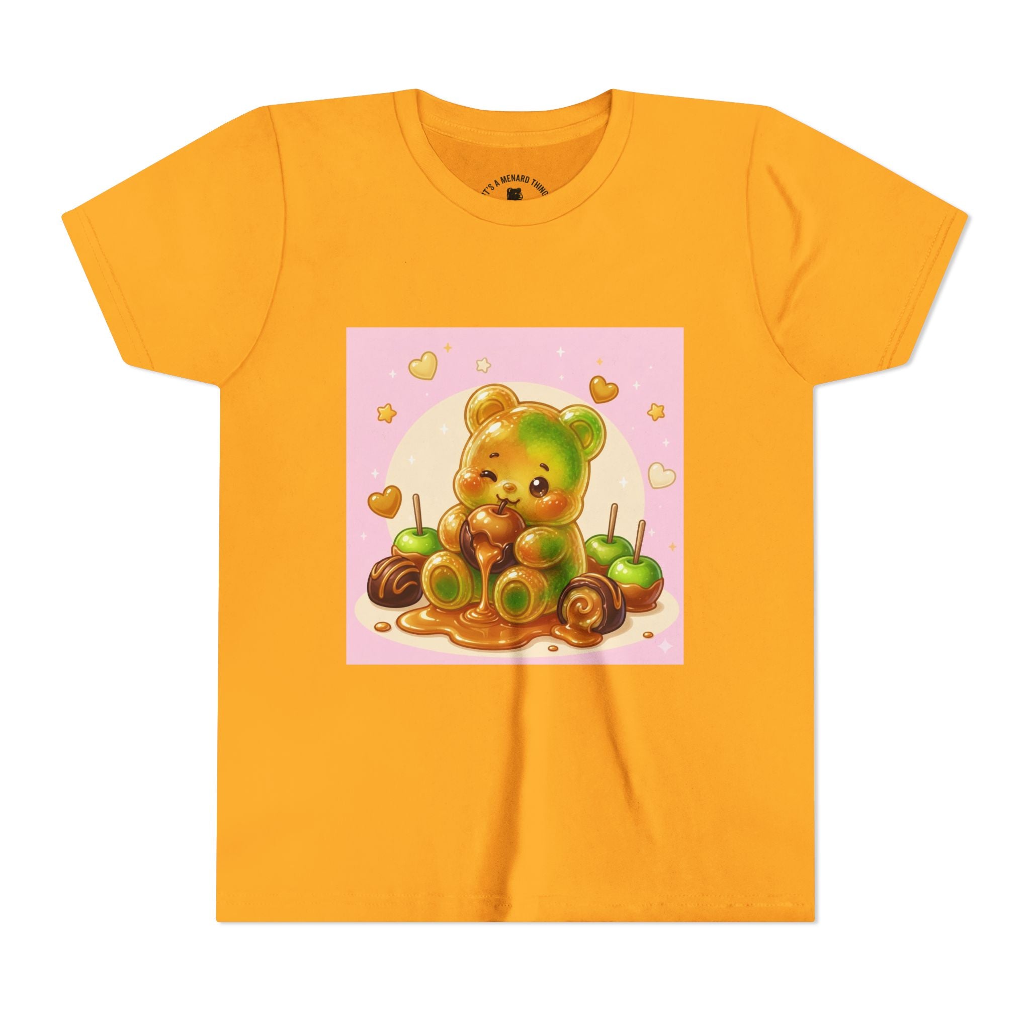 Caramel Apple Gooey Gummy Bear Graphic Kids T-Shirt