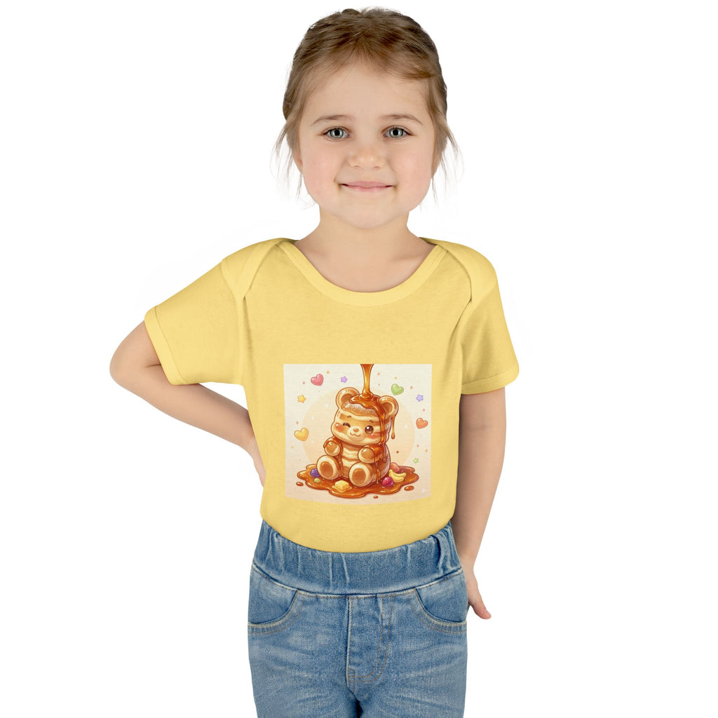 Fluffy Gooey Pancake Gummy Bear Baby Bodysuit — Cute Gummy bear Infant Onesie