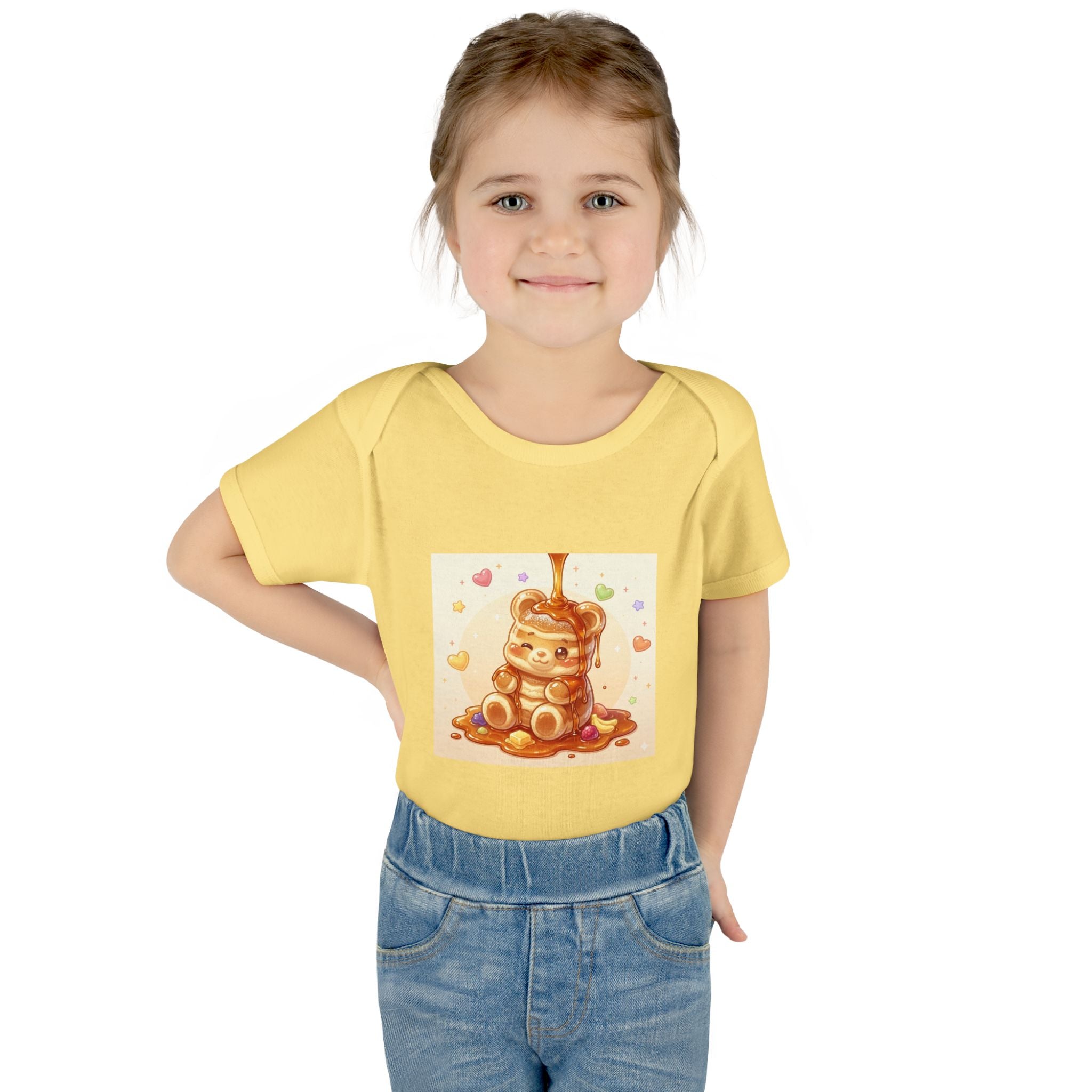 Fluffy Gooey Pancake Gummy Bear Baby Bodysuit — Cute Gummy bear Infant Onesie