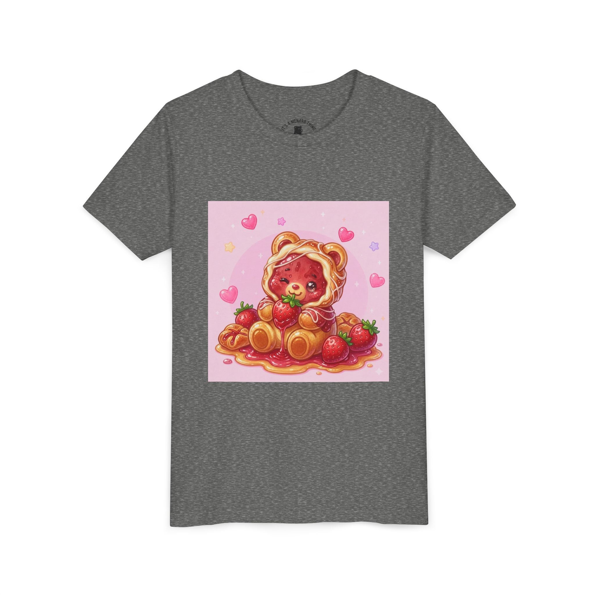 Strawberry Danish Gooey Gummy Bear Graphic Kids T‑Shirt