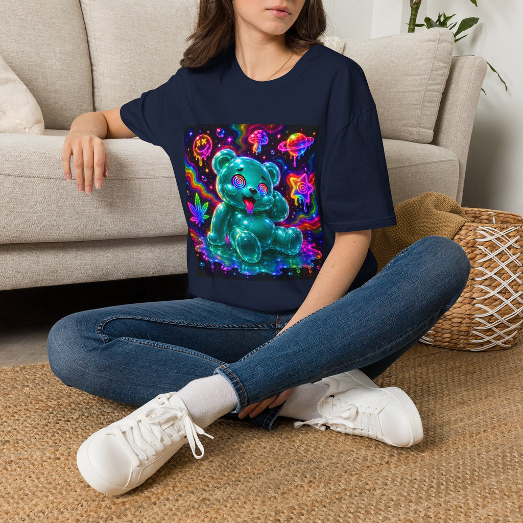 Psychedelic Neon Special Addition Oozy Bear Gummy Friend— Graphic Shirt (Adult Only)