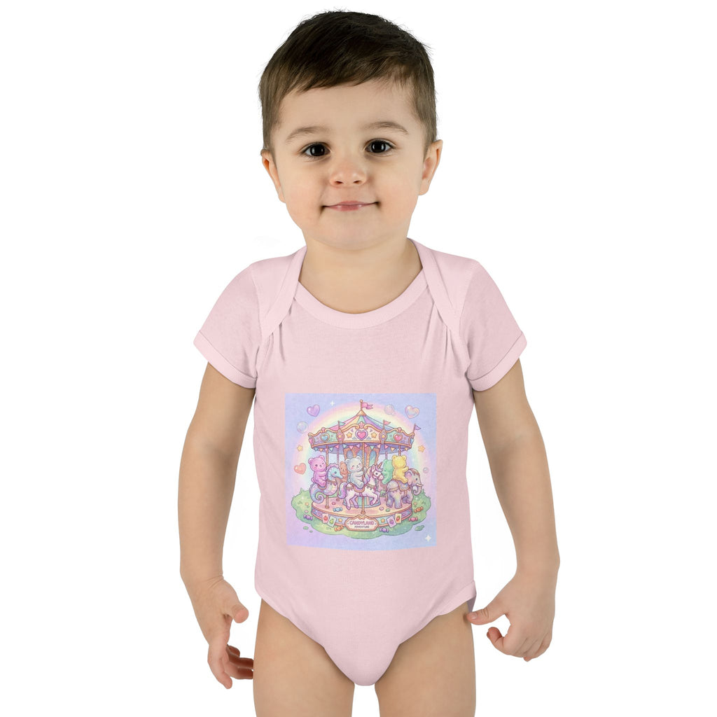 Gooey Gummies Carousel: Pastel Baby Bodysuit