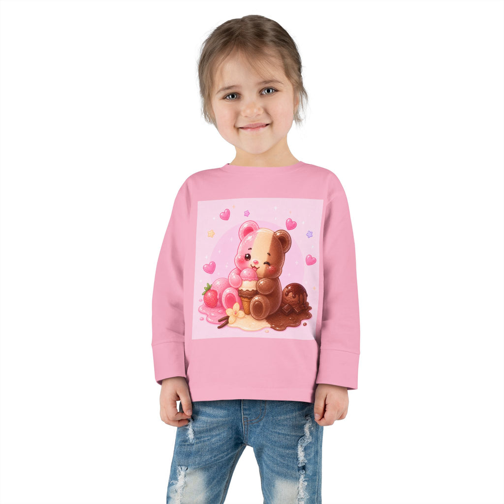 Neapolitan Ice Cream Special, Oozy Bear Gummy Friend- Kids Long Sleeve Shirt