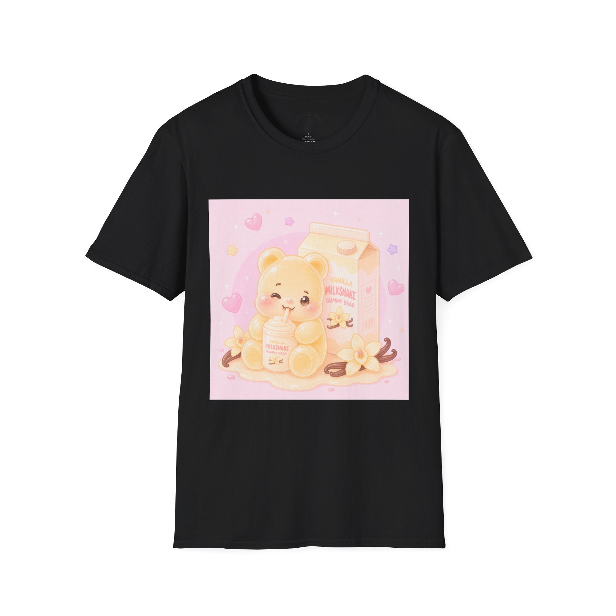 Vanilla Milkshake Gooey Gummy Cartoon T-Shirt — Pastel Aesthetic Tee