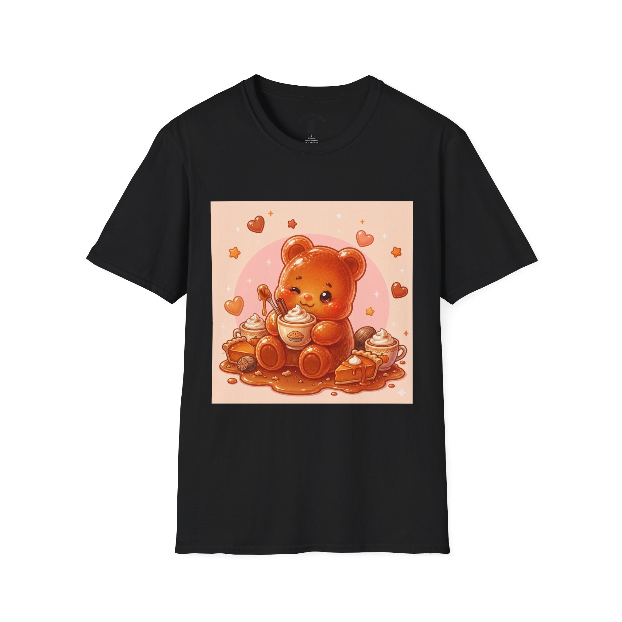 Pumpkin Spice Latte Time, With Pie and Love Gooey Gummy Bear — Kawaii Graphic Tee