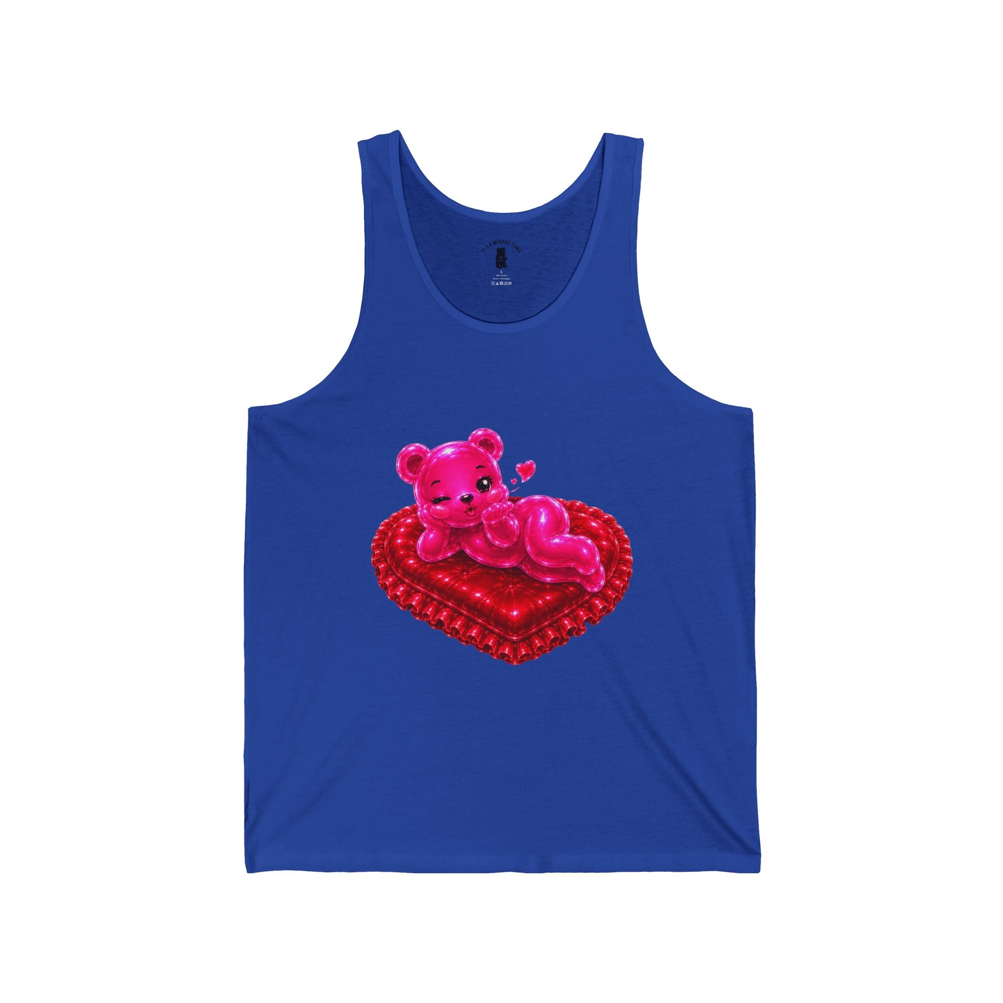 Valentine Special Pink Oozy Bear Friend- Graphic Tank Top (Adult Only!)