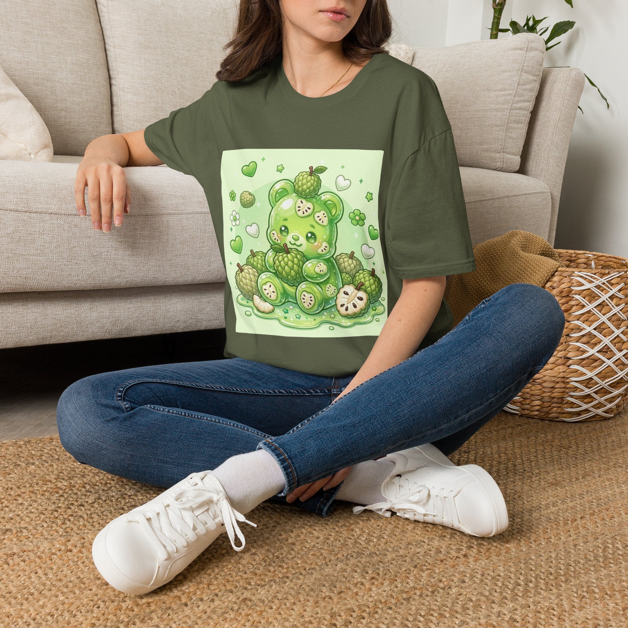 Yummy Ripe Sugar Apple, Exotic Oozy Gummy Bear- Kawaii Graphic Shirt