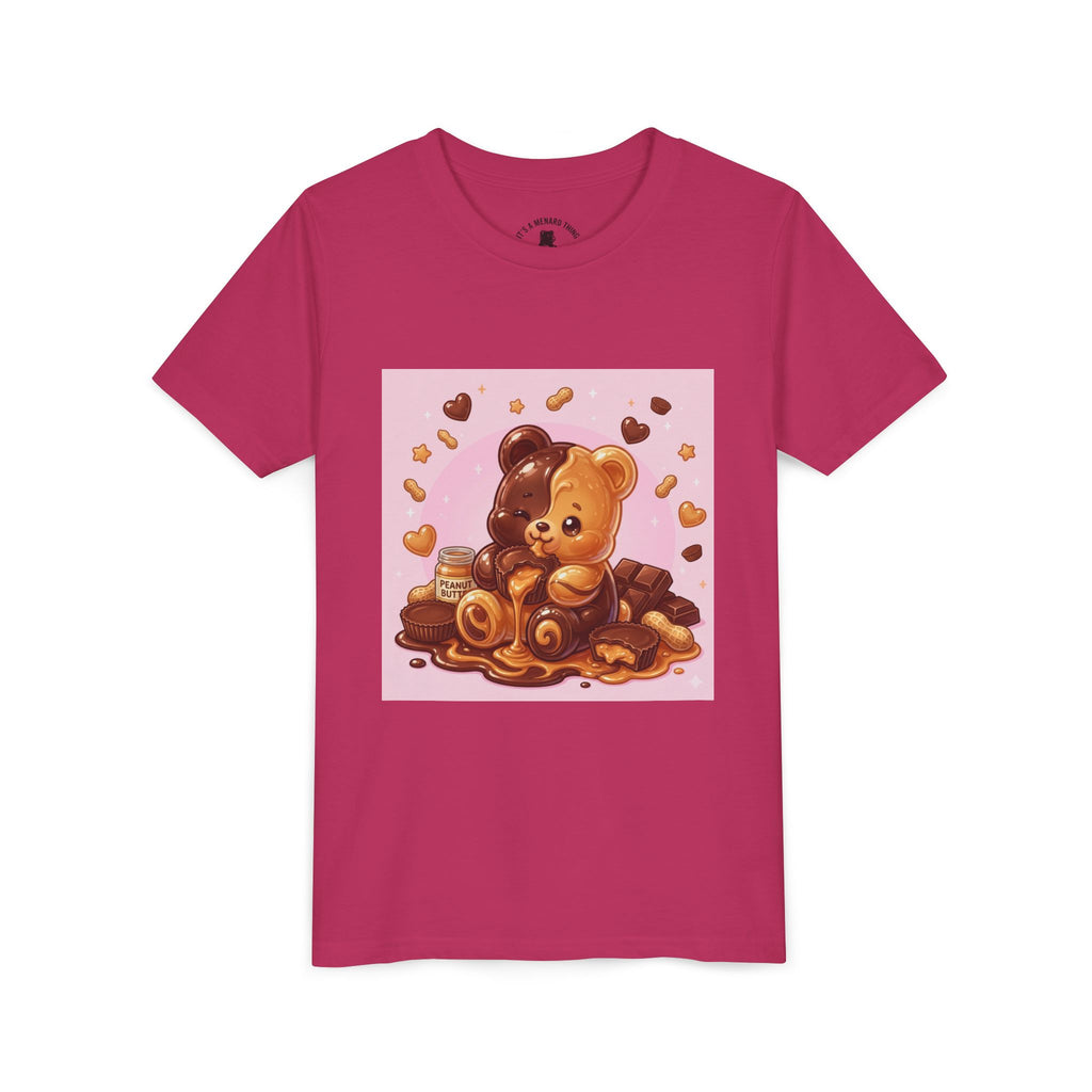 Kids Chocolate & Peanut Butter candy Gooey Gummy Youth Short Sleeve Shirt