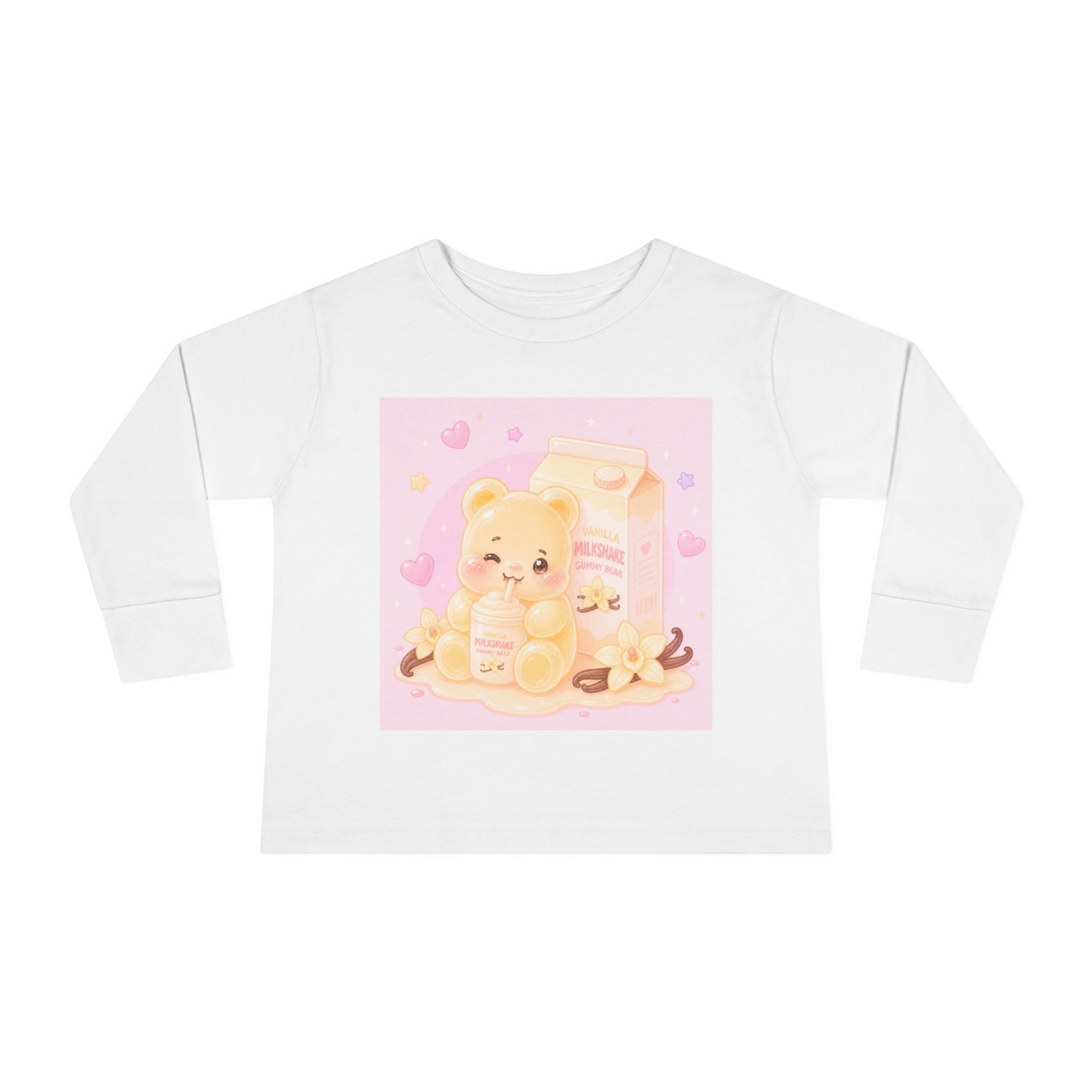 Vanilla Milkshake Oozy Bear Friend- Graphic Long Sleeve Shirt