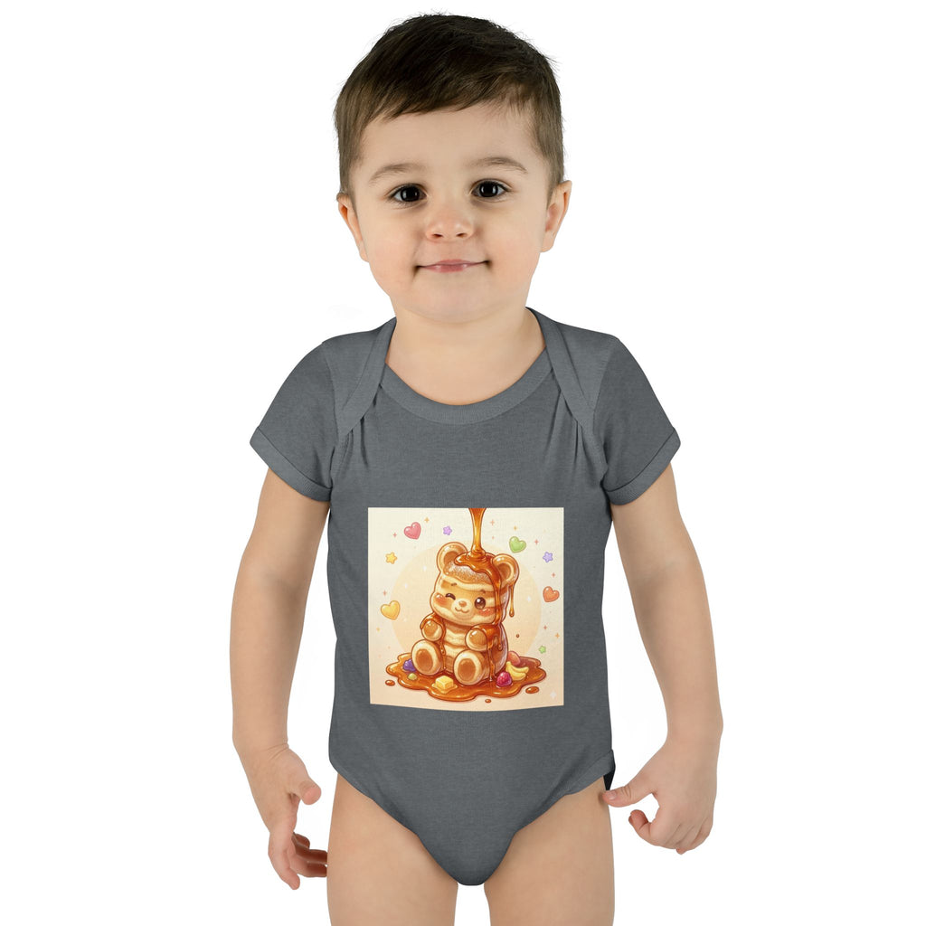 Fluffy Gooey Pancake Gummy Bear Baby Bodysuit — Cute Gummy bear Infant Onesie