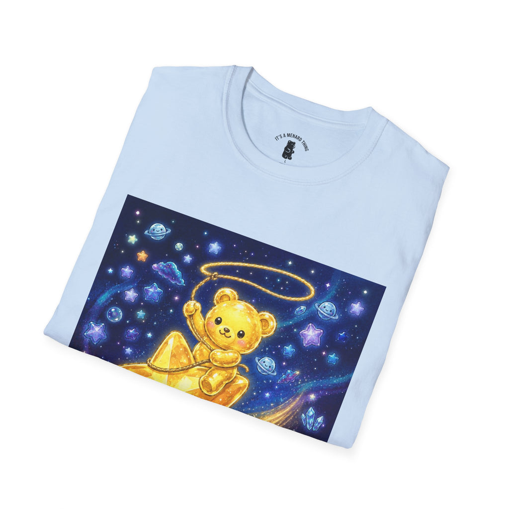 Rodeo Star, Golden Crstyal Gooey Gummy Bear- Kawaii Graphic T-Shirt