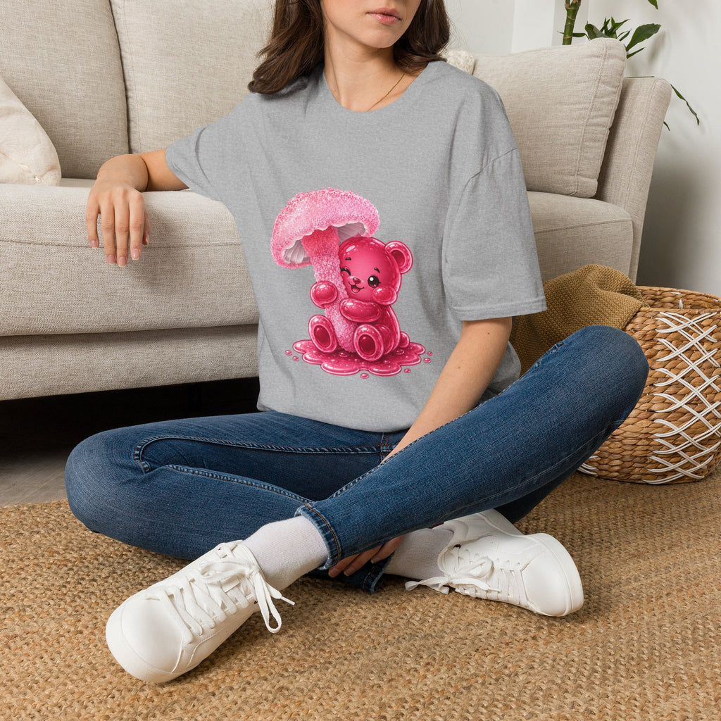 Rare Pink Mushroom Umbrella, Oozy Bear Gummy Friend- Graphic Shirt
