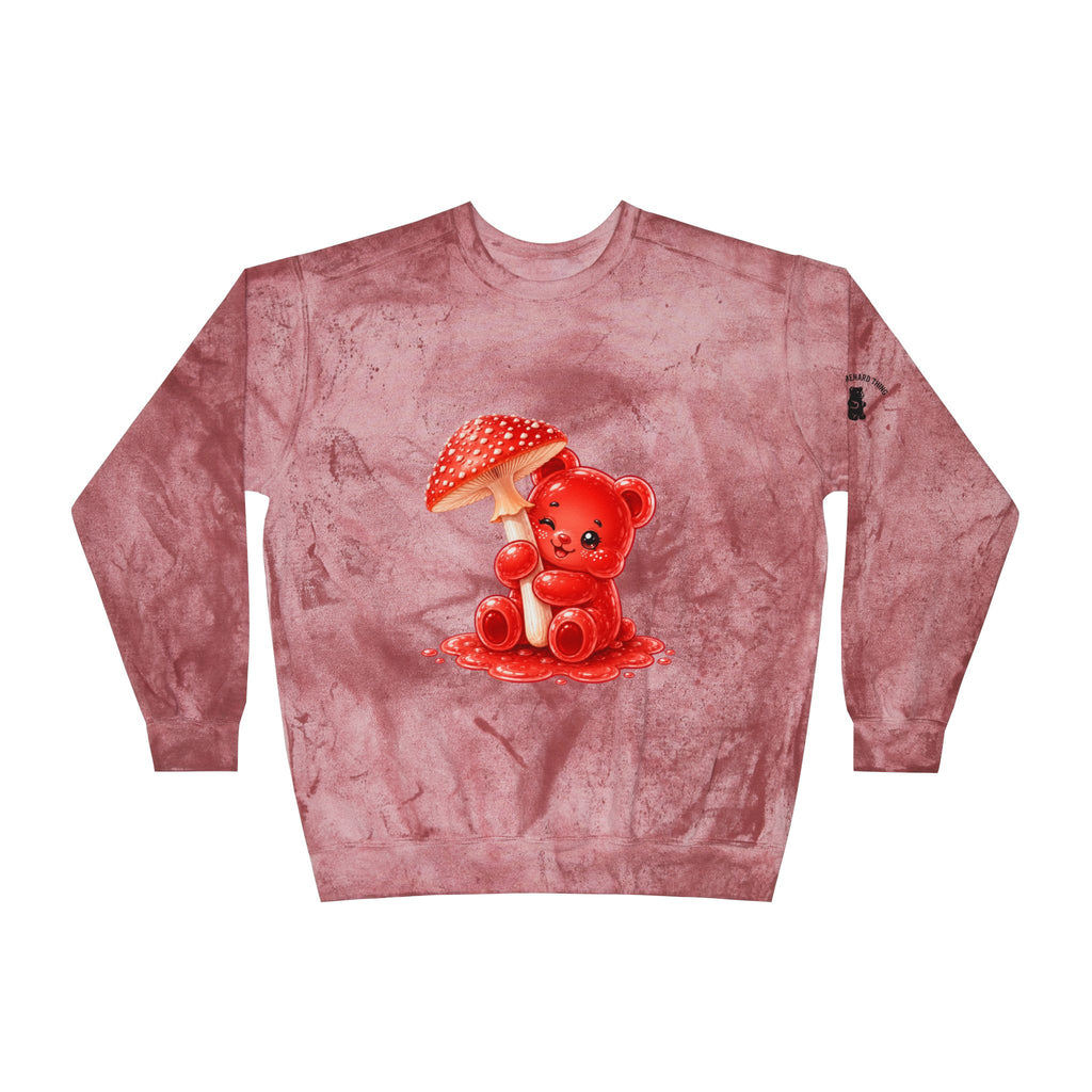 Speckled Special Red Mushroom, Gooey Gummy bear — Kawaii Graphic Sweatshirt