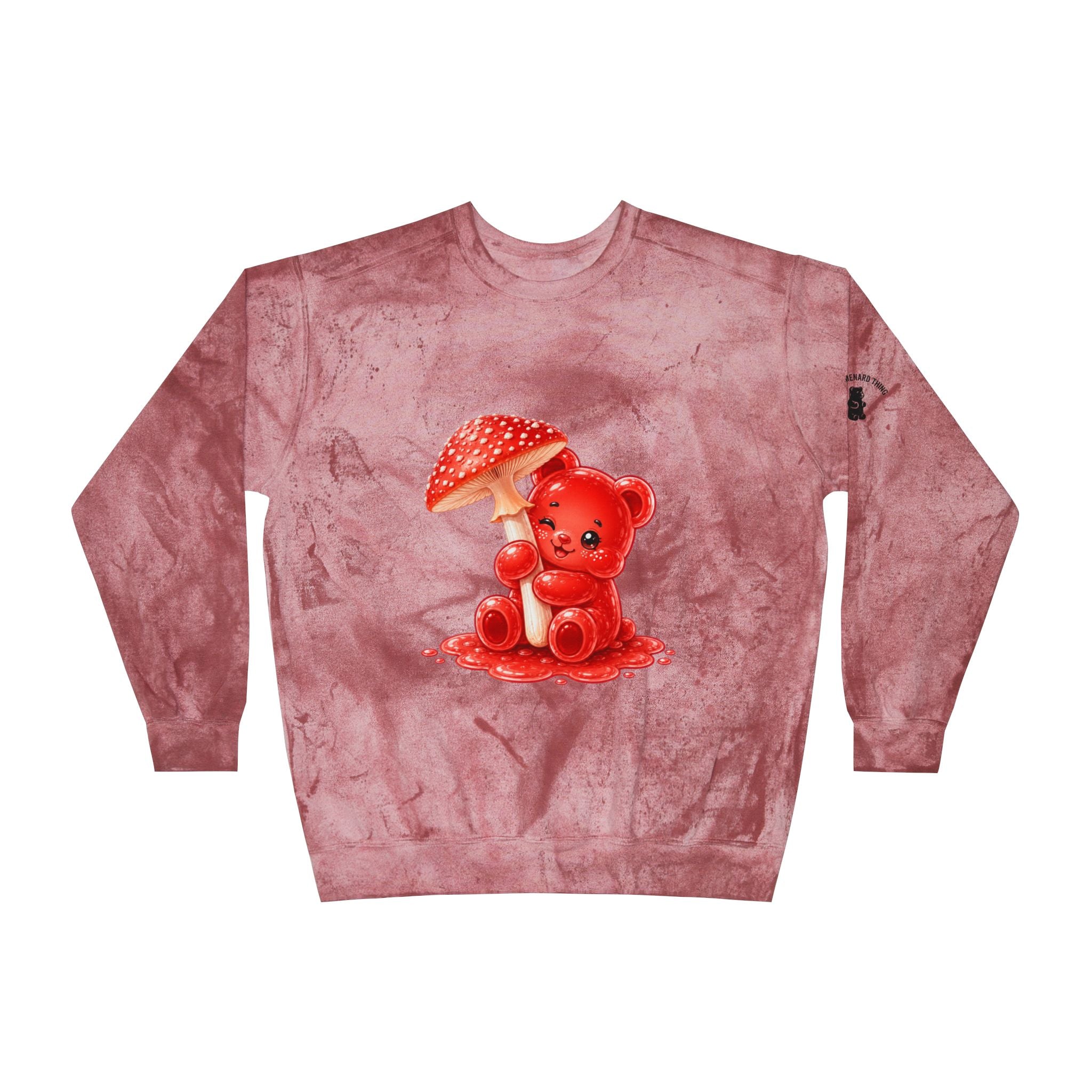 Speckled Special Red Mushroom, Gooey Gummy bear — Kawaii Graphic Sweatshirt