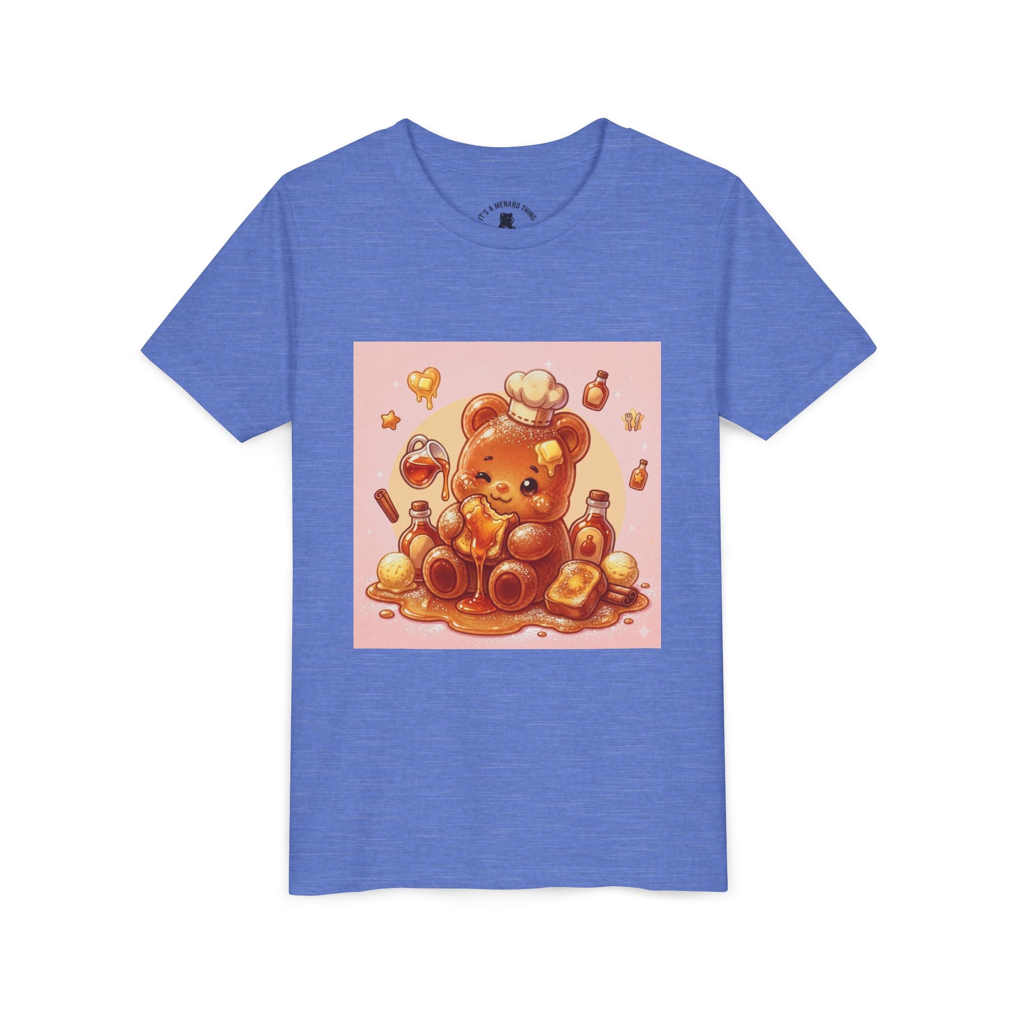 Kids Thick French Toast Gooey Gummy Chef Bear Graphic T-Shirt