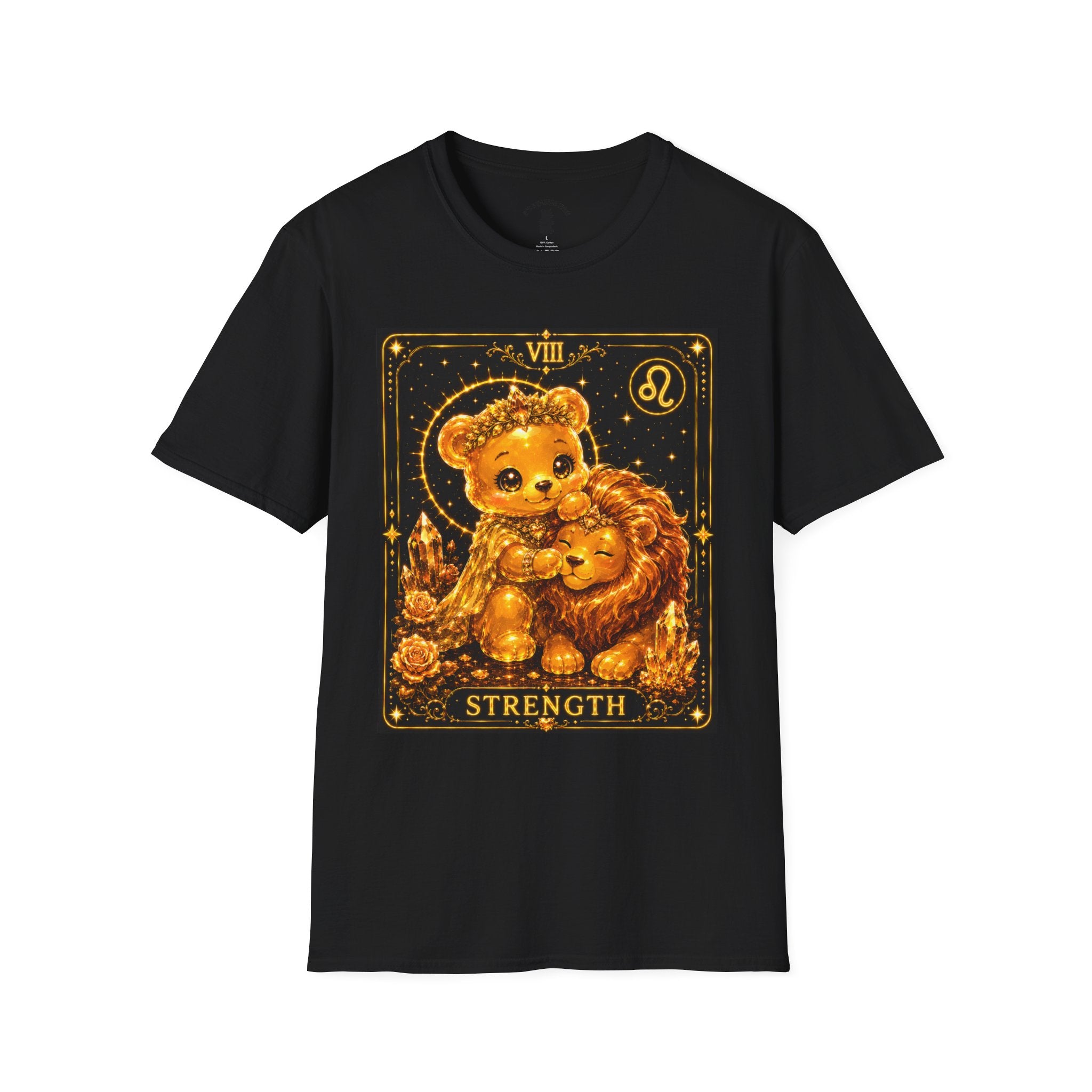 Strength Tarot Golden Lion & Oozy Bear Friend Special Addition- Graphic Shirt