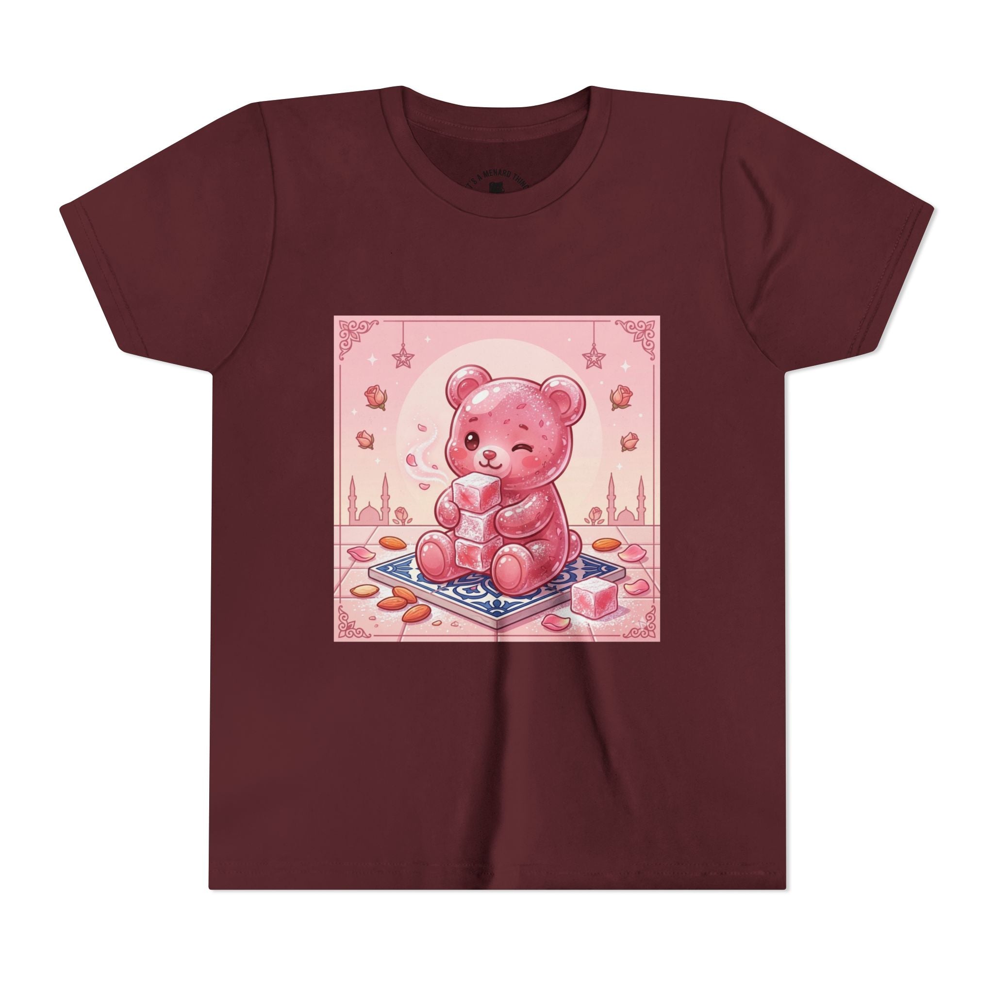 Turkish Delight Rose Water Gooey Gummy Bear- Illustration Youth T-Shirt