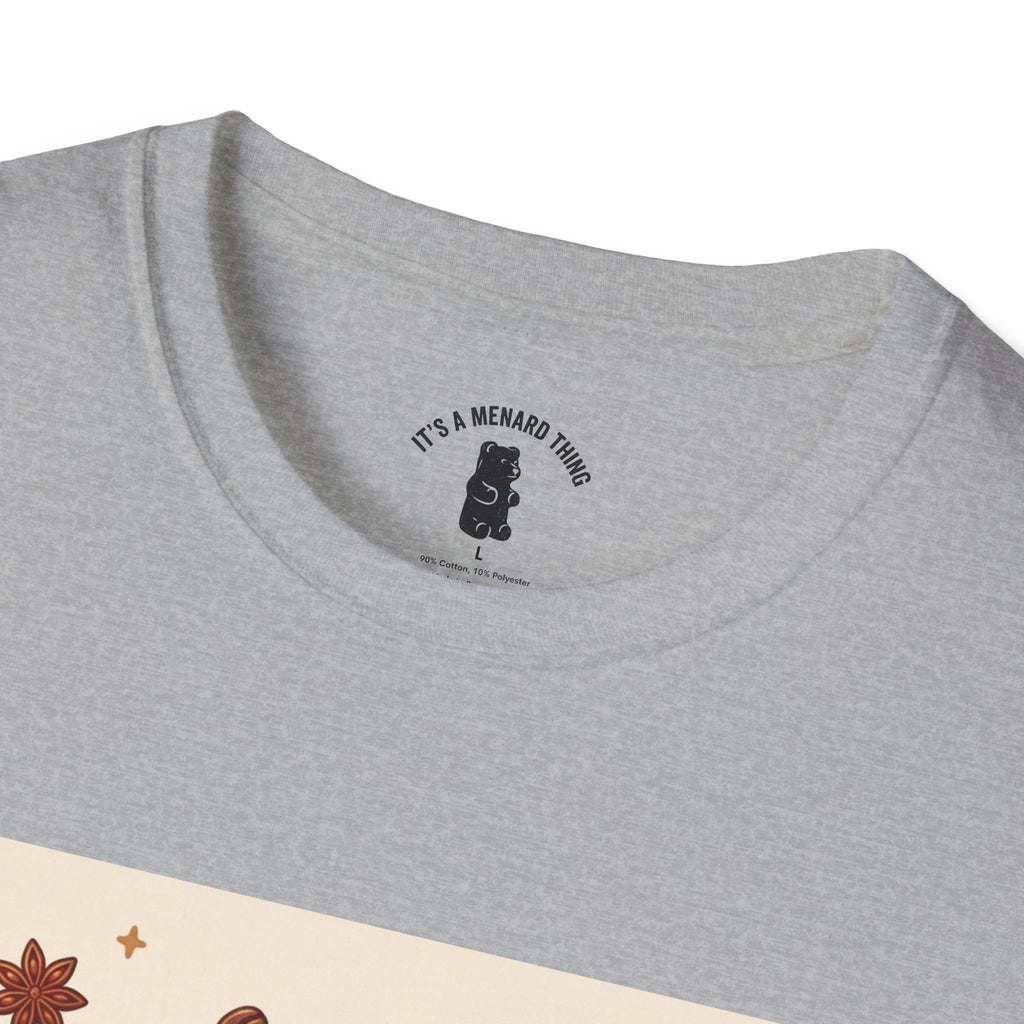 Coffee hot Latte with Chocolate Donuts Gooey Gummy Bear — Cute Dessert Graphic Tee